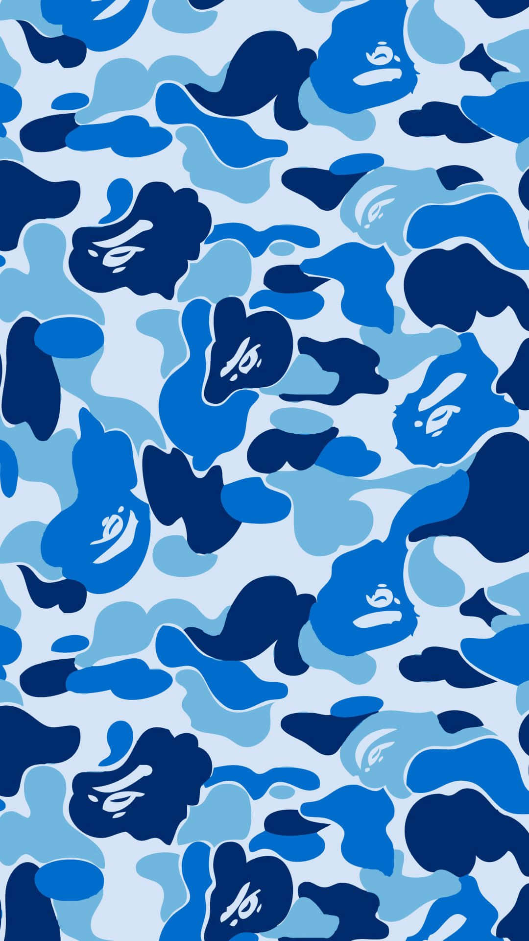 Stand Out In Blue Camo Background