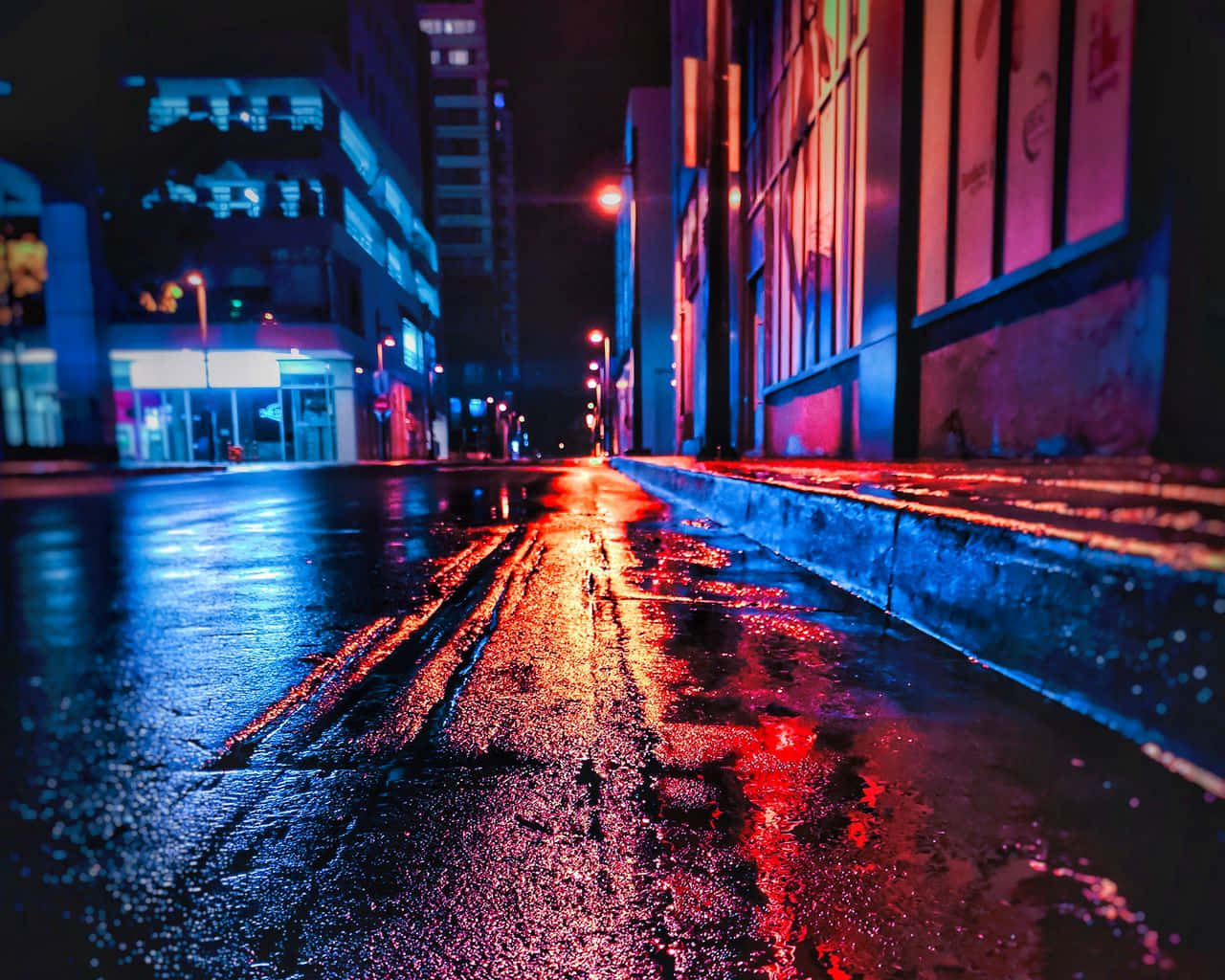 Standard Neon Street Background
