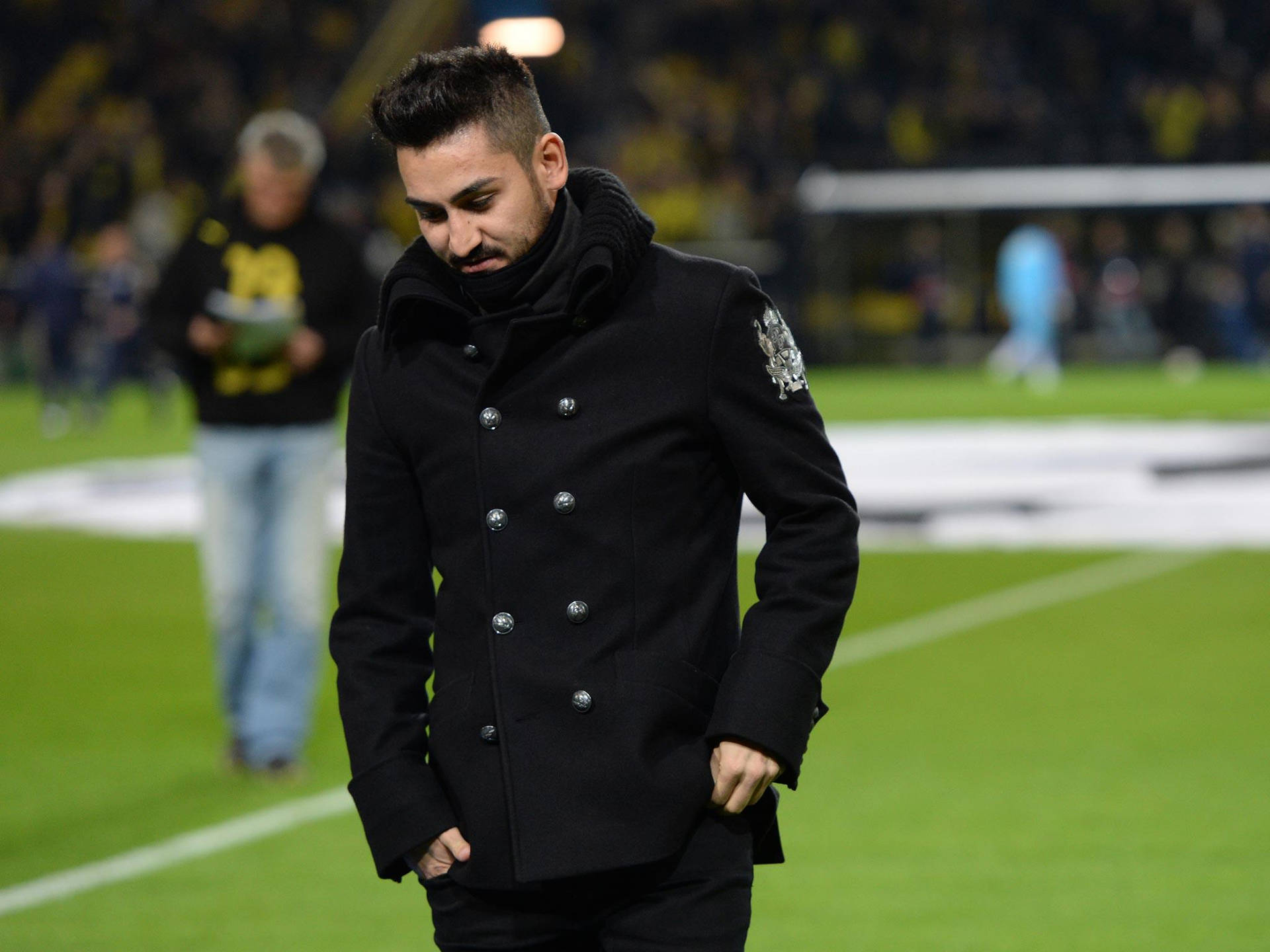 Standing Ilkay Gundogan Black Jacket