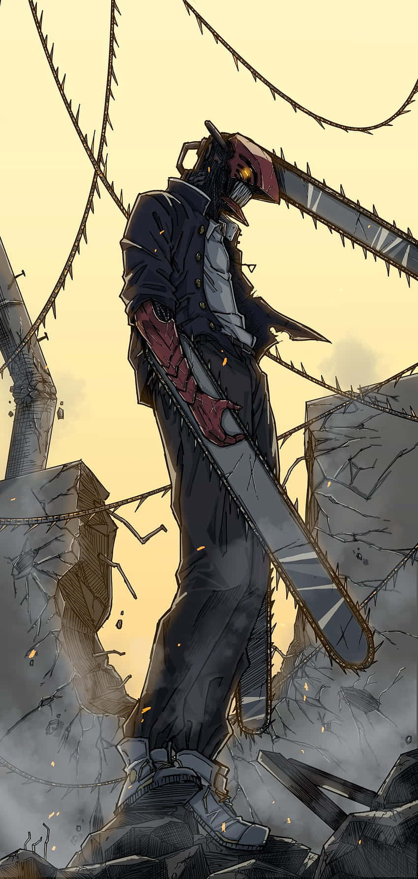 Standing Menacingly Chainsaw Man Pfp Background