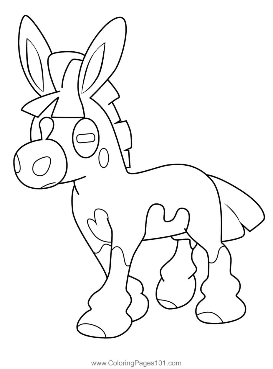 Standing Mudbray Black Outline Background