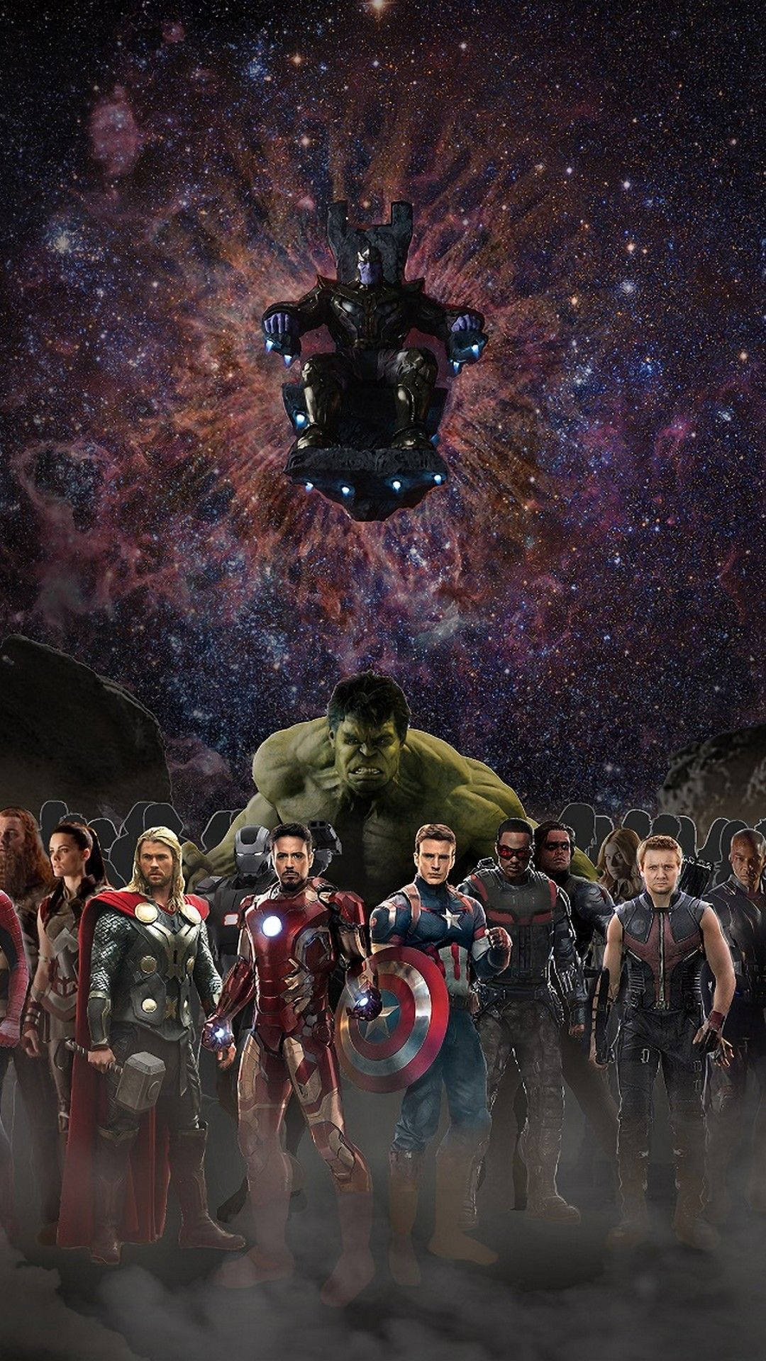 Standing Pose Of Avengers Iphone Background