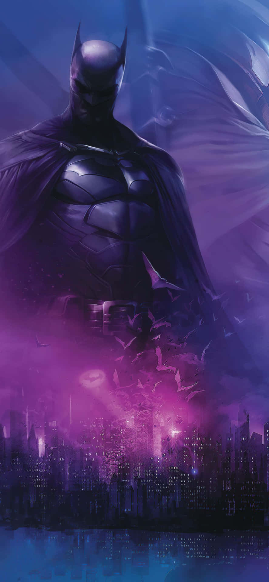 Standing Tall, Awesome Batman Is Ready To Protect The City Background