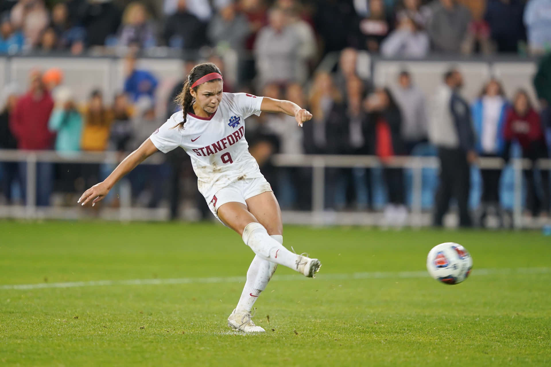 Stanford Soccer Player Action Shot Background