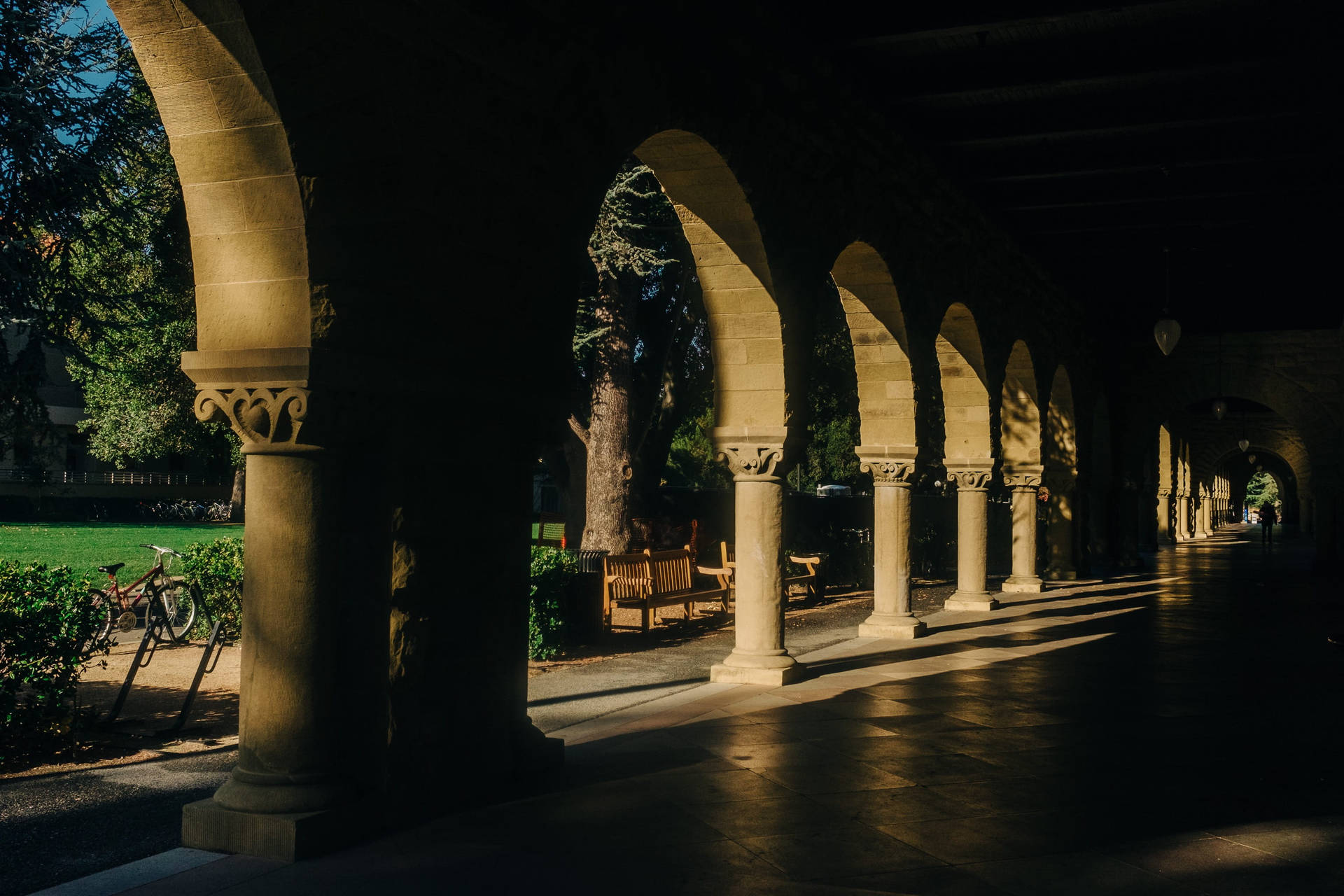 Stanford University Archway Interior Background