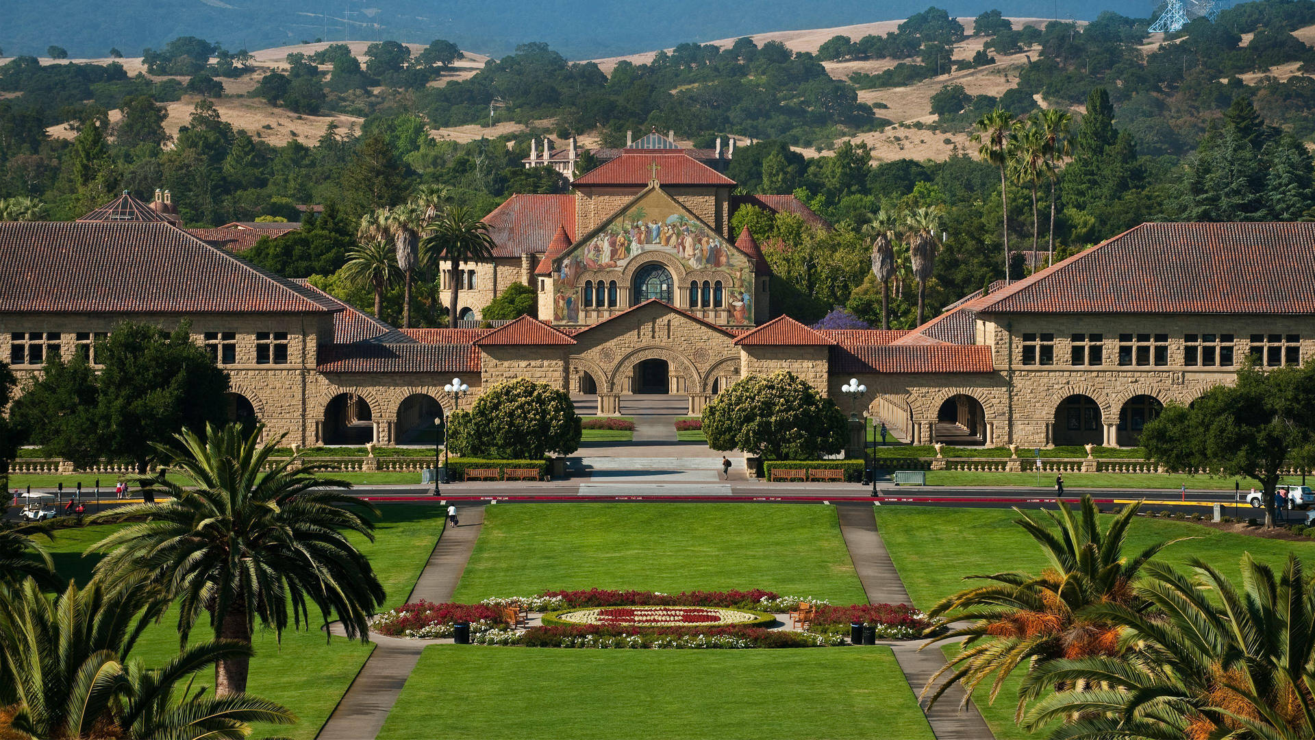 Stanford University Field Aerial View Background