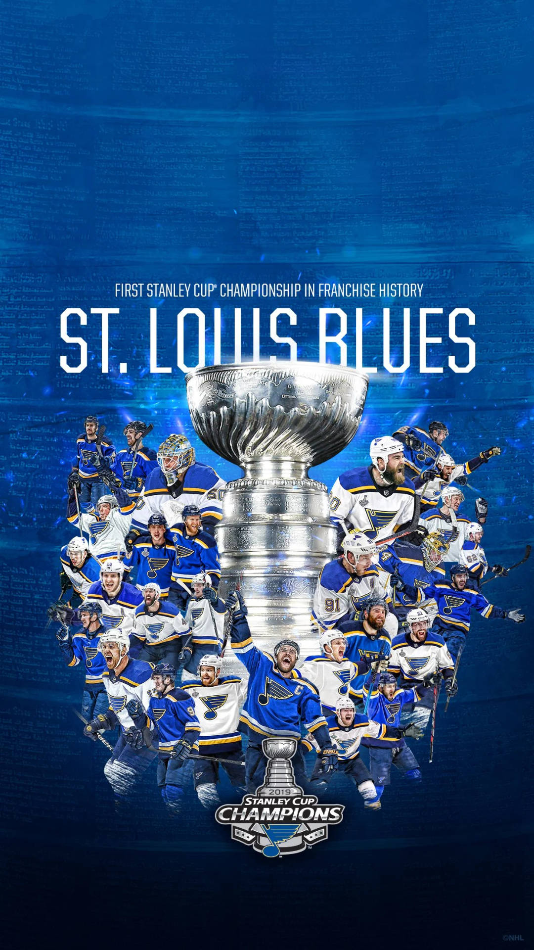 Stanley Cup Champion St. Louis Blues Celebrating Victory Background