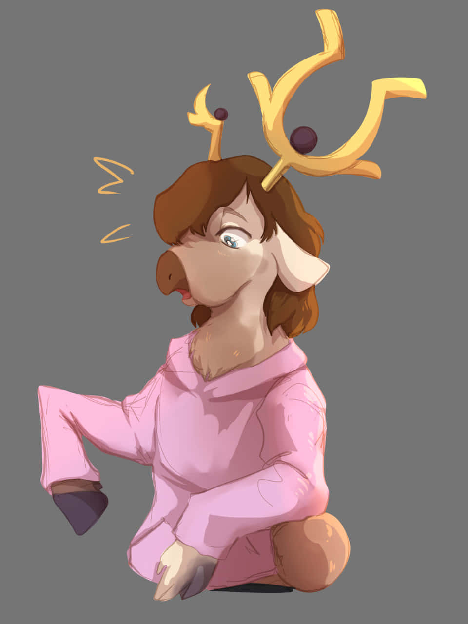 Stantler In Pink Jacket Background