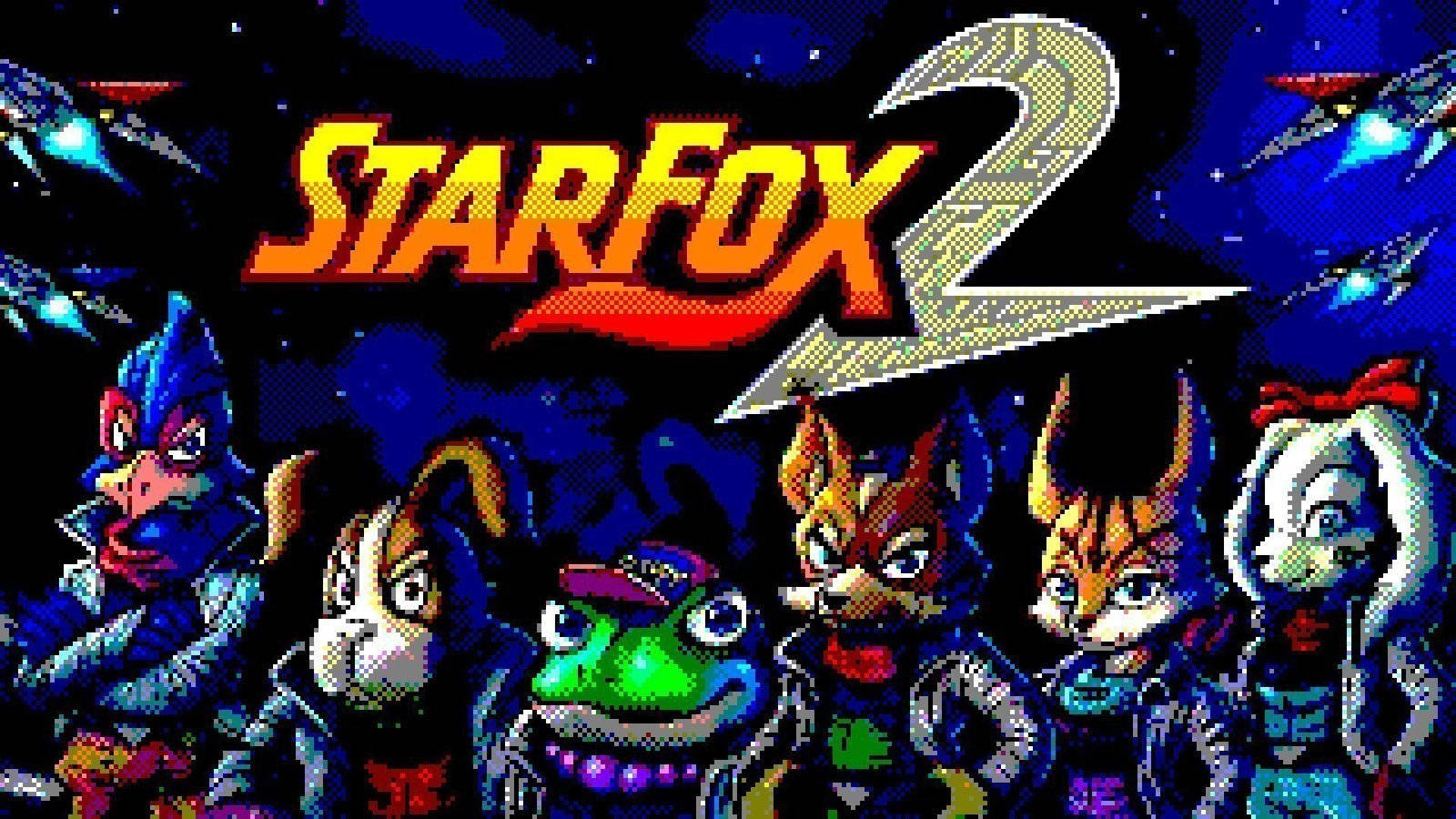 Star Fox 2 Characters Pixel Art Background