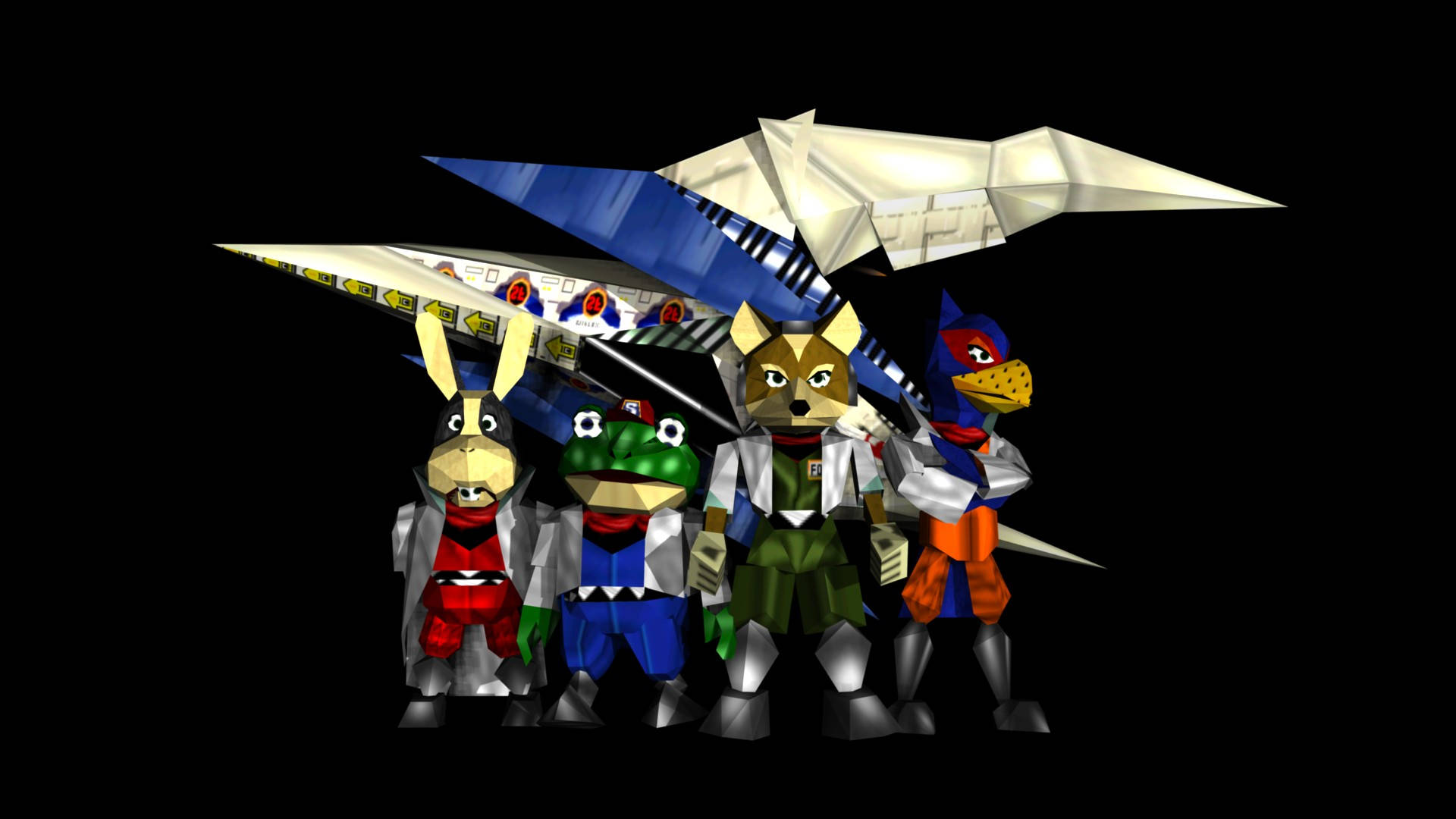 Star Fox 64 Retro Model Characters Background