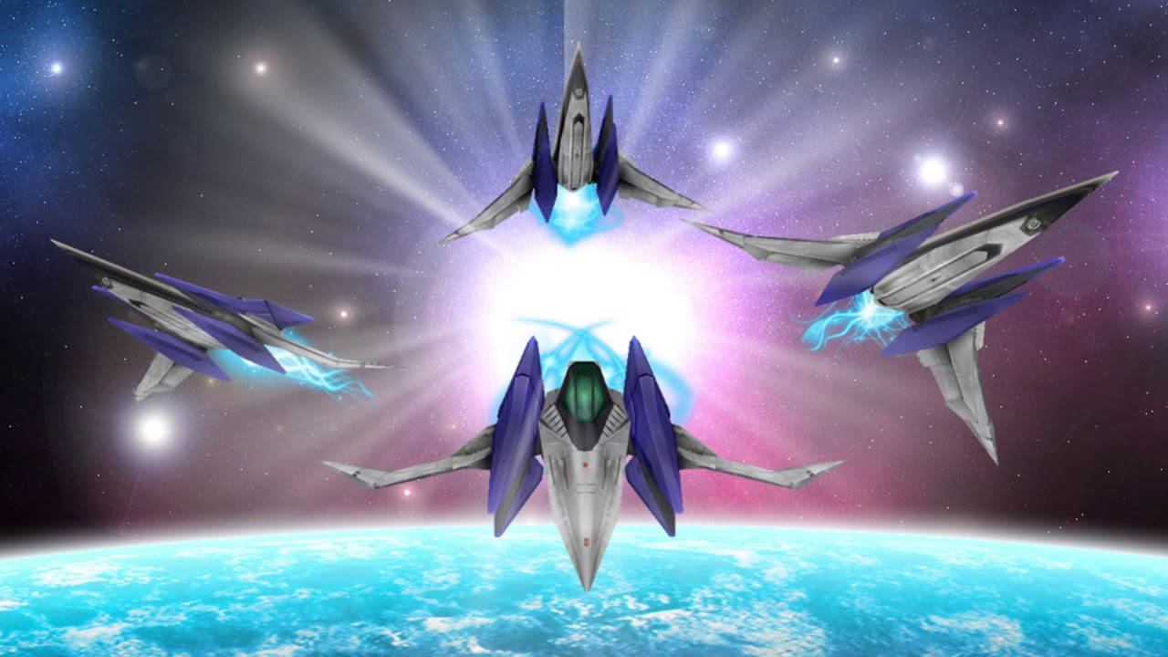 Star Fox Arwings On Planet Background