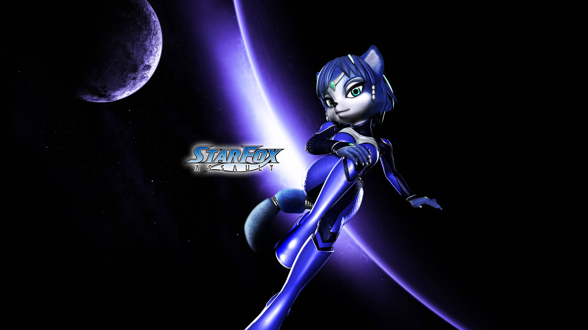 Star Fox Assault Krystal In Space Background