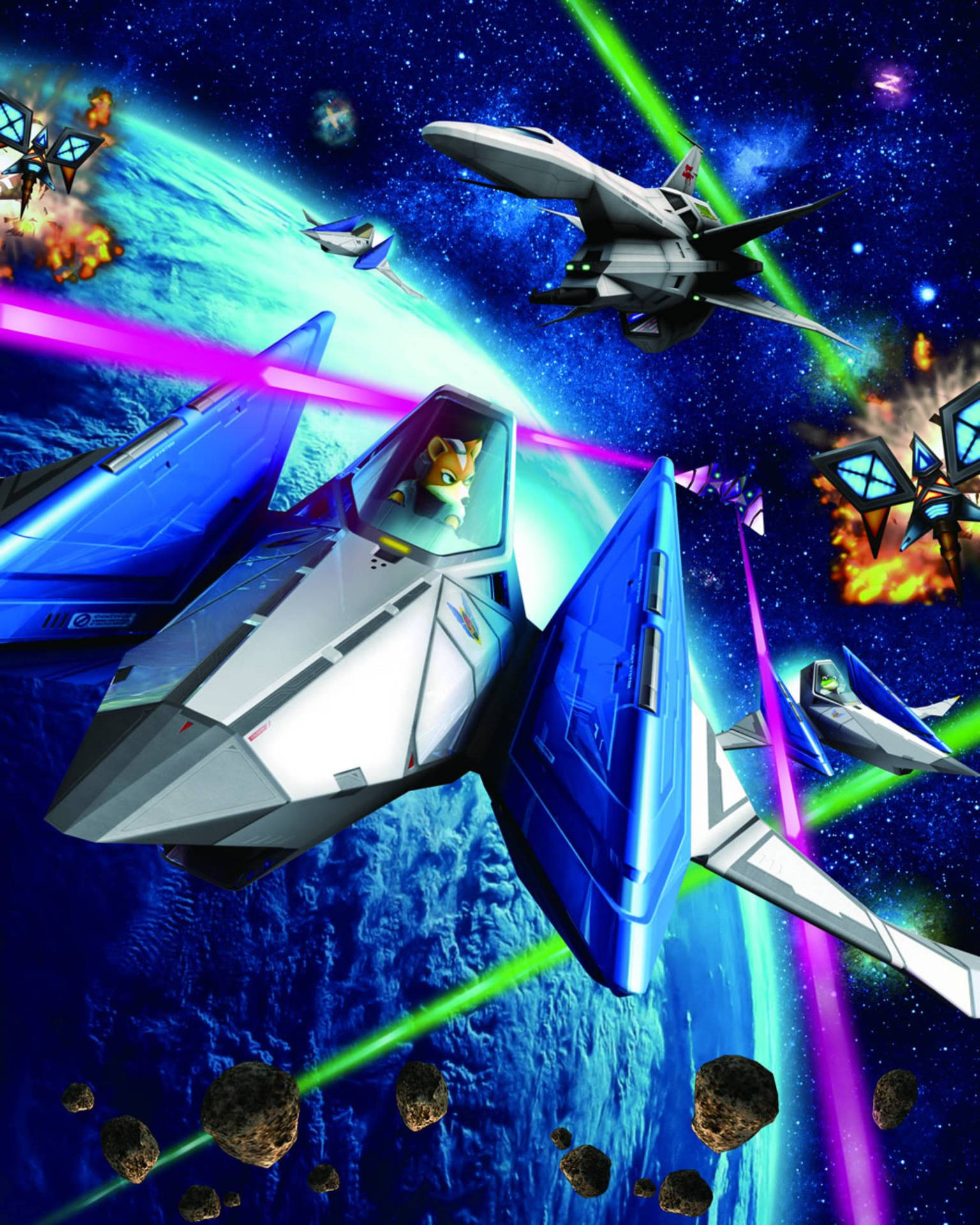 Star Fox Battleship Fight Comic Art