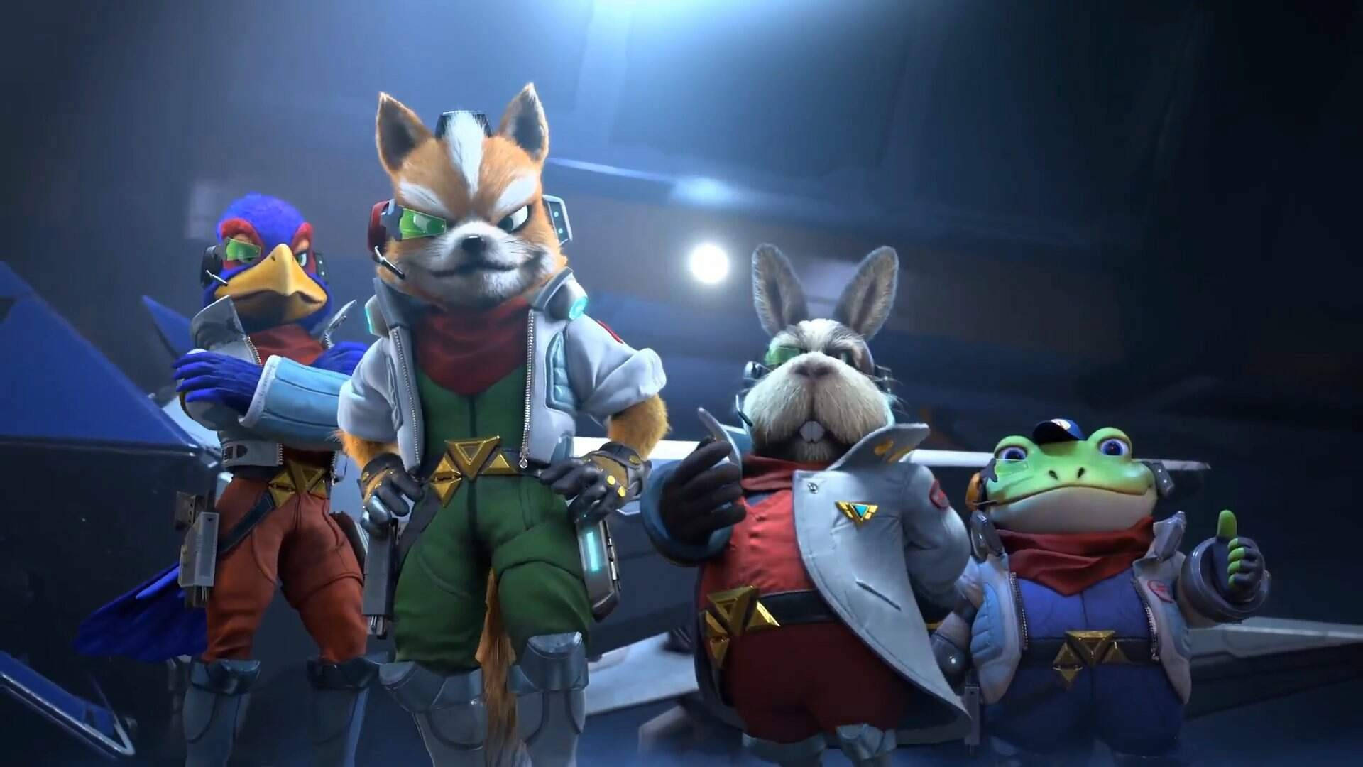 Star Fox Characters In 3d Gameplay Background