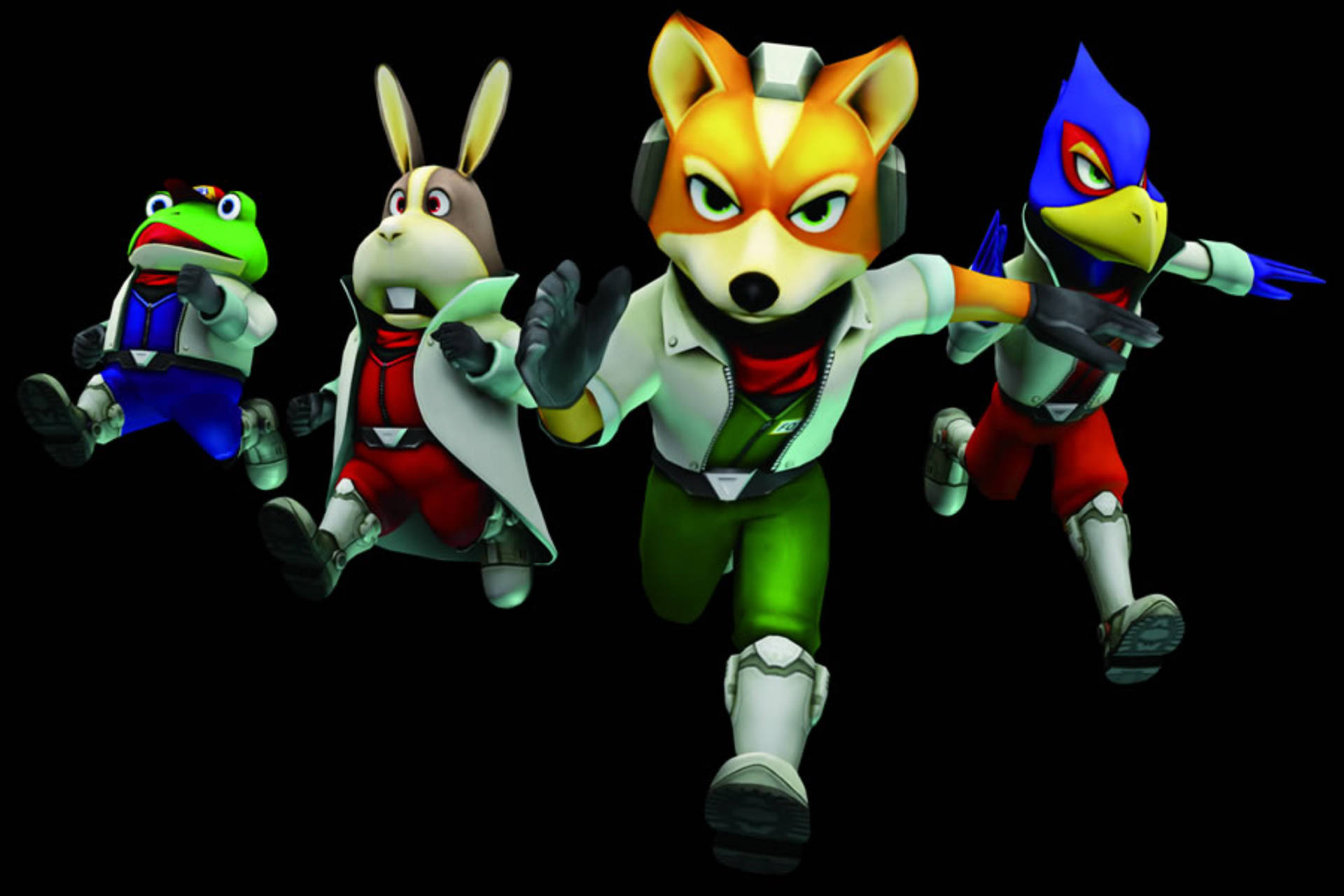 Star Fox Characters Running Forward Background
