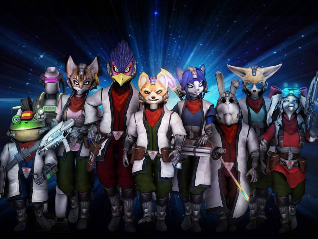 Star Fox Characters Walking Forward Background
