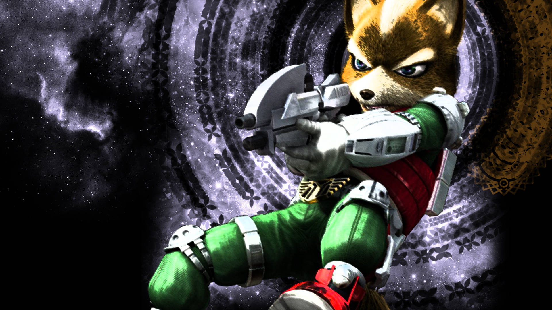 Star Fox Fox Mccloud Aiming Gun Background