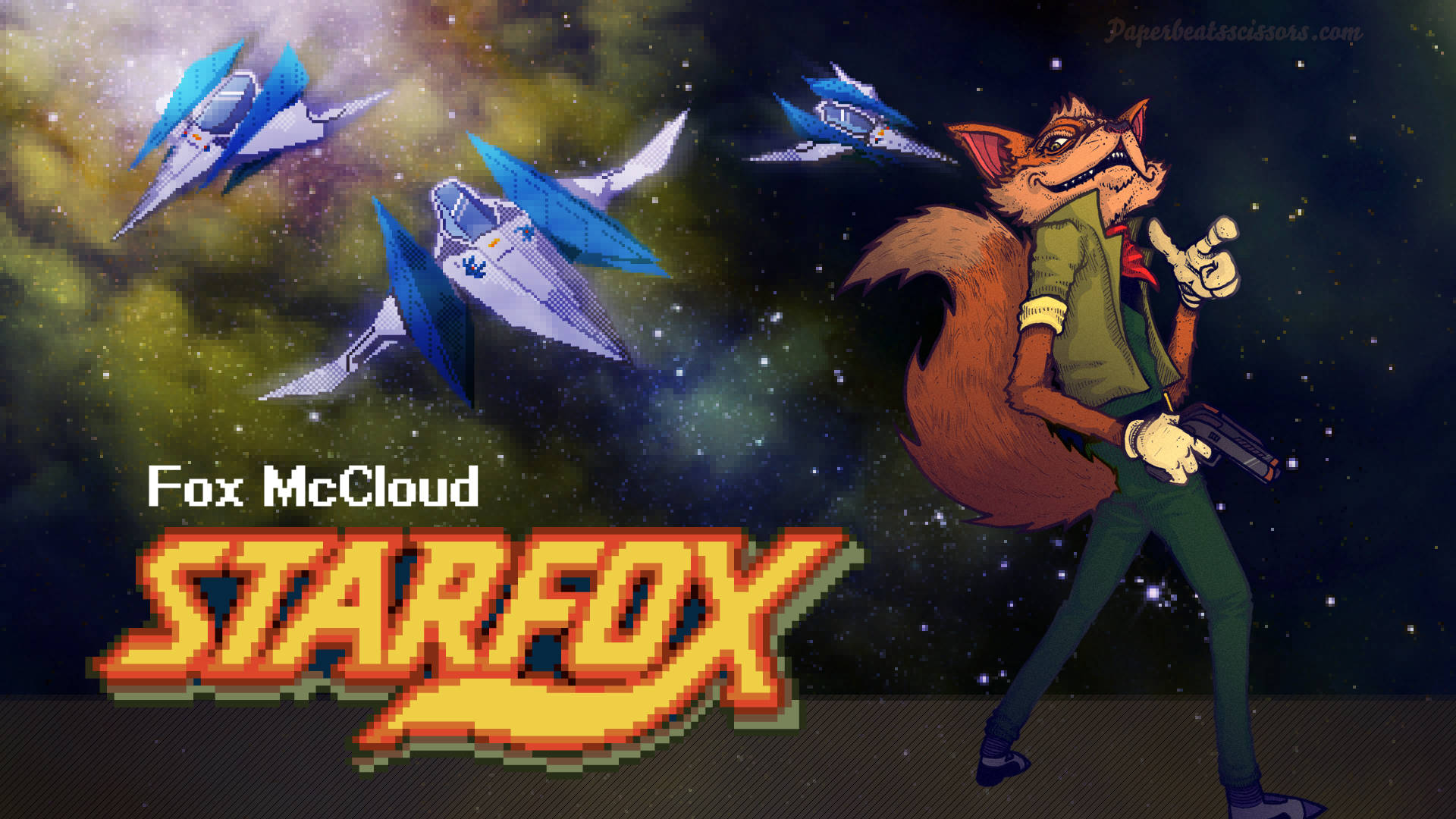 Star Fox Fox Mccloud Retro Art