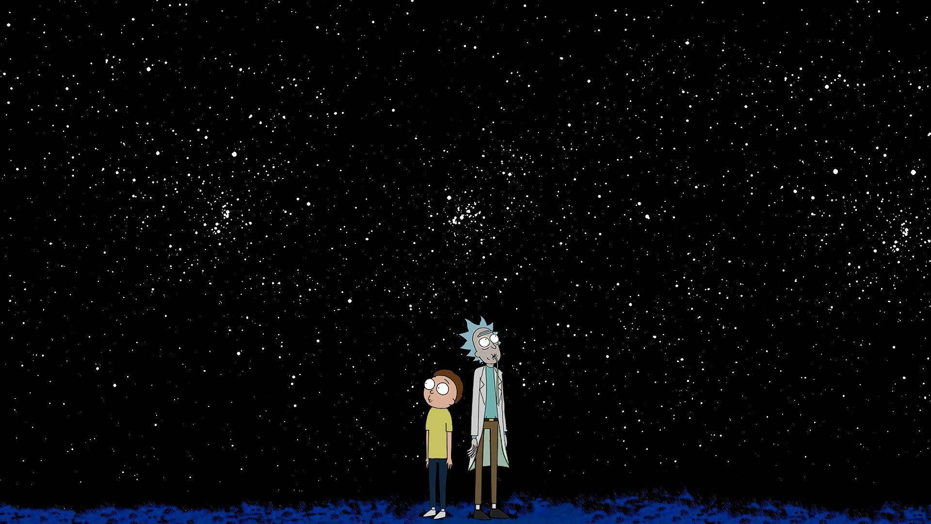 Star Gazing Rick And Morty 4k Background