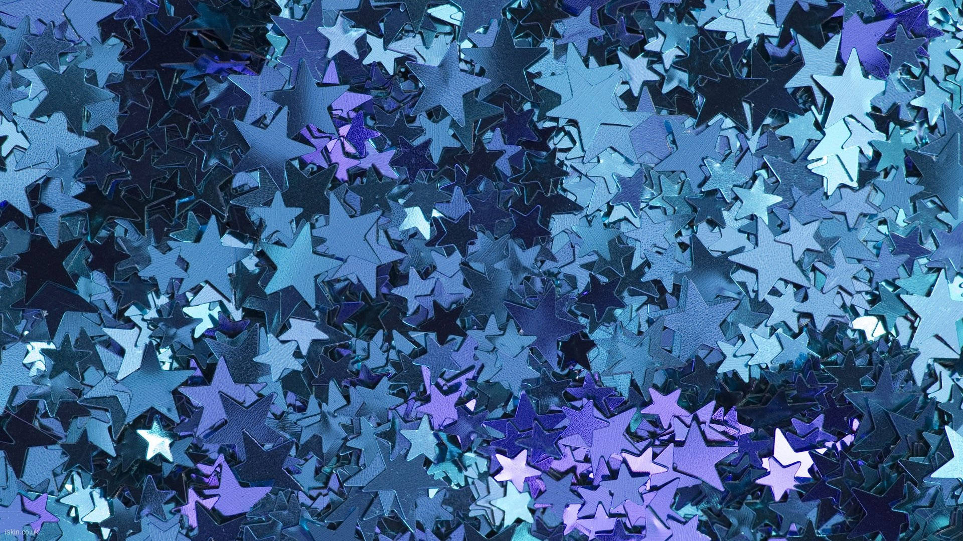 Star Glitter Blue Aesthetic Pc Background