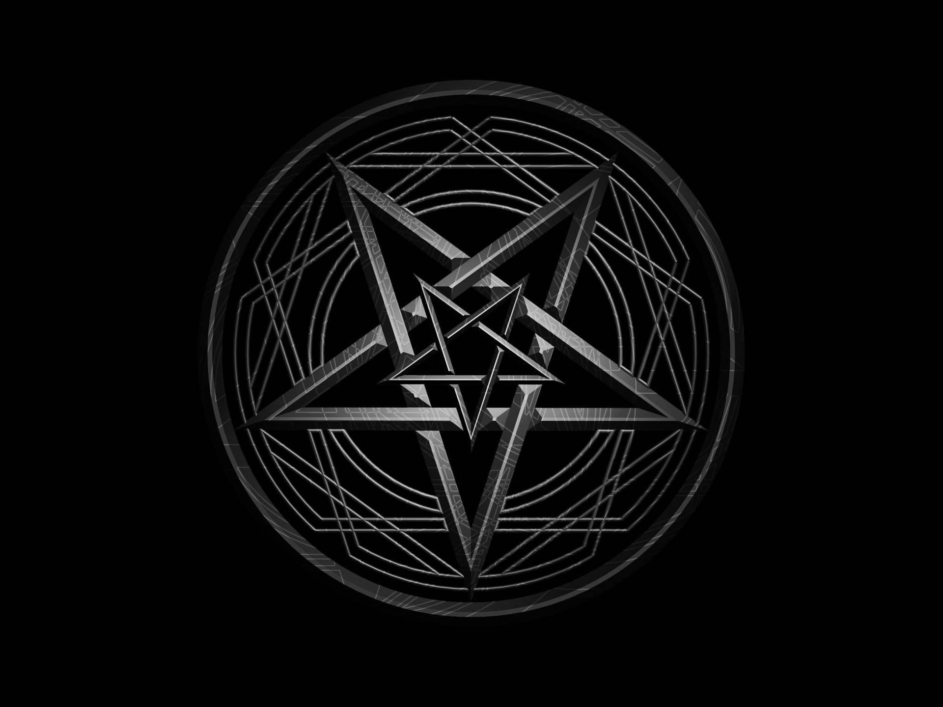 Star In A Pentagram Background