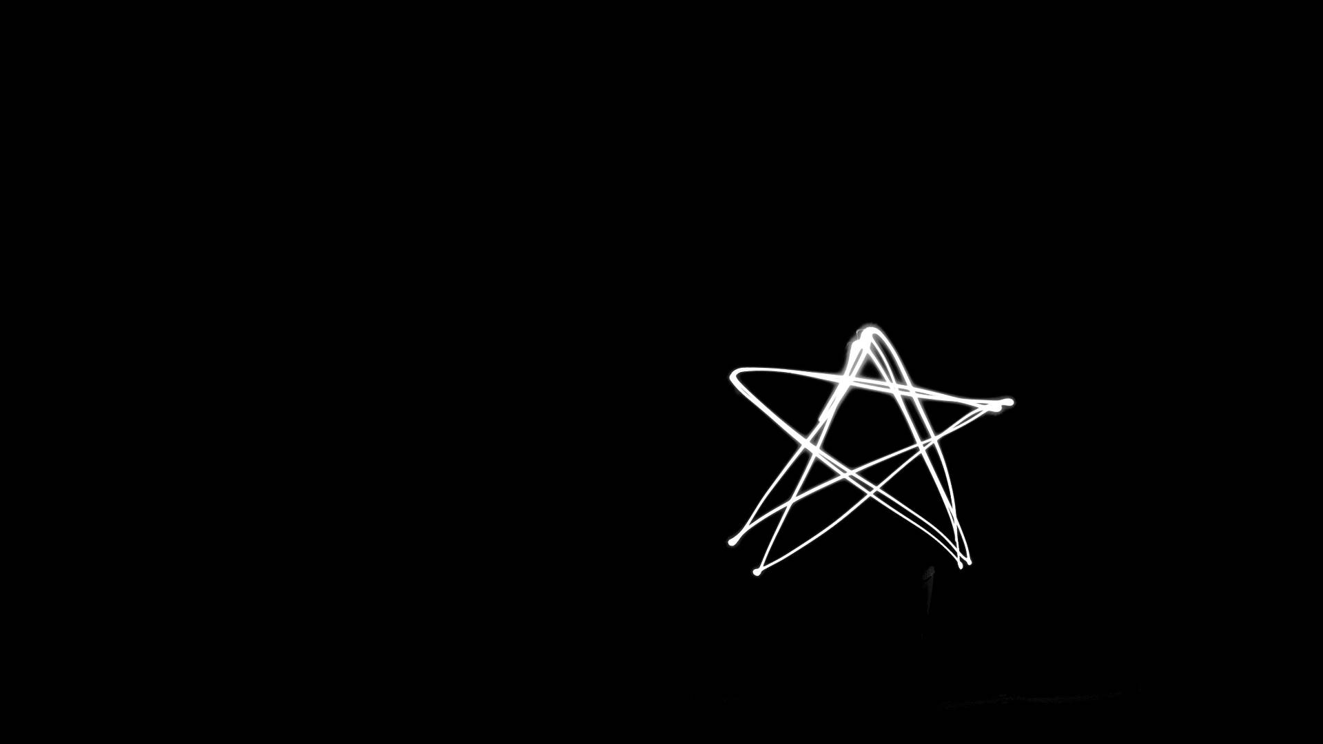 Star On Black Tablet Background