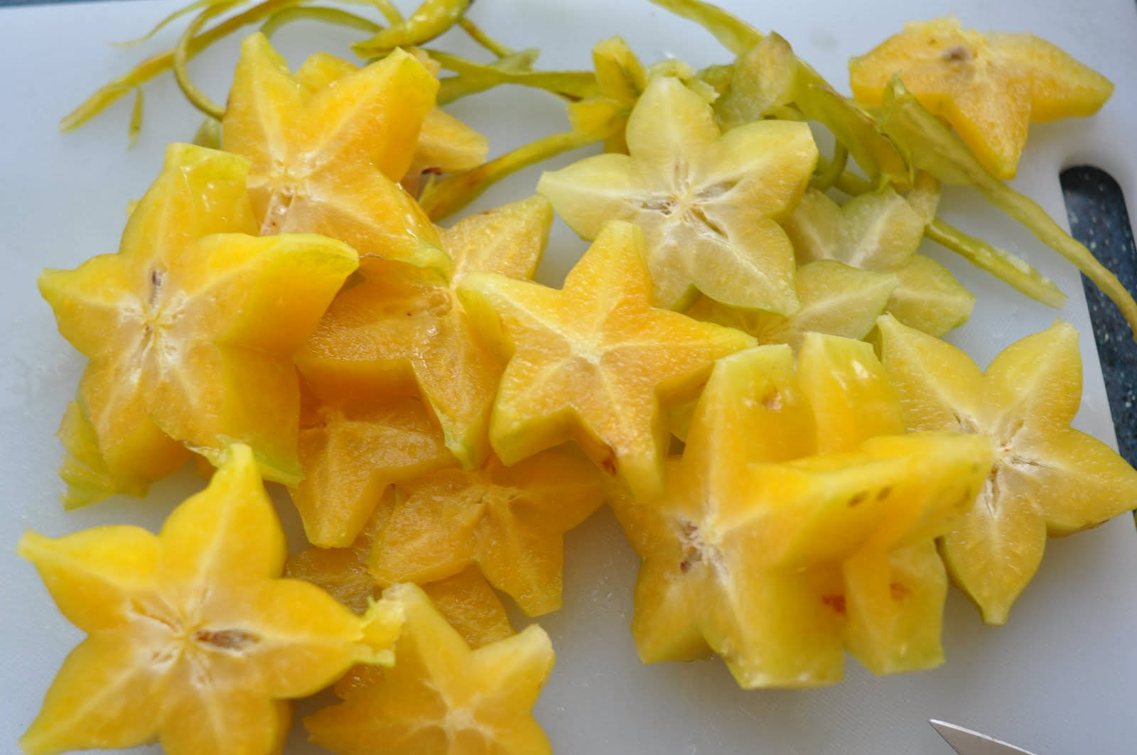 Star Shaped Slices Carambola Background