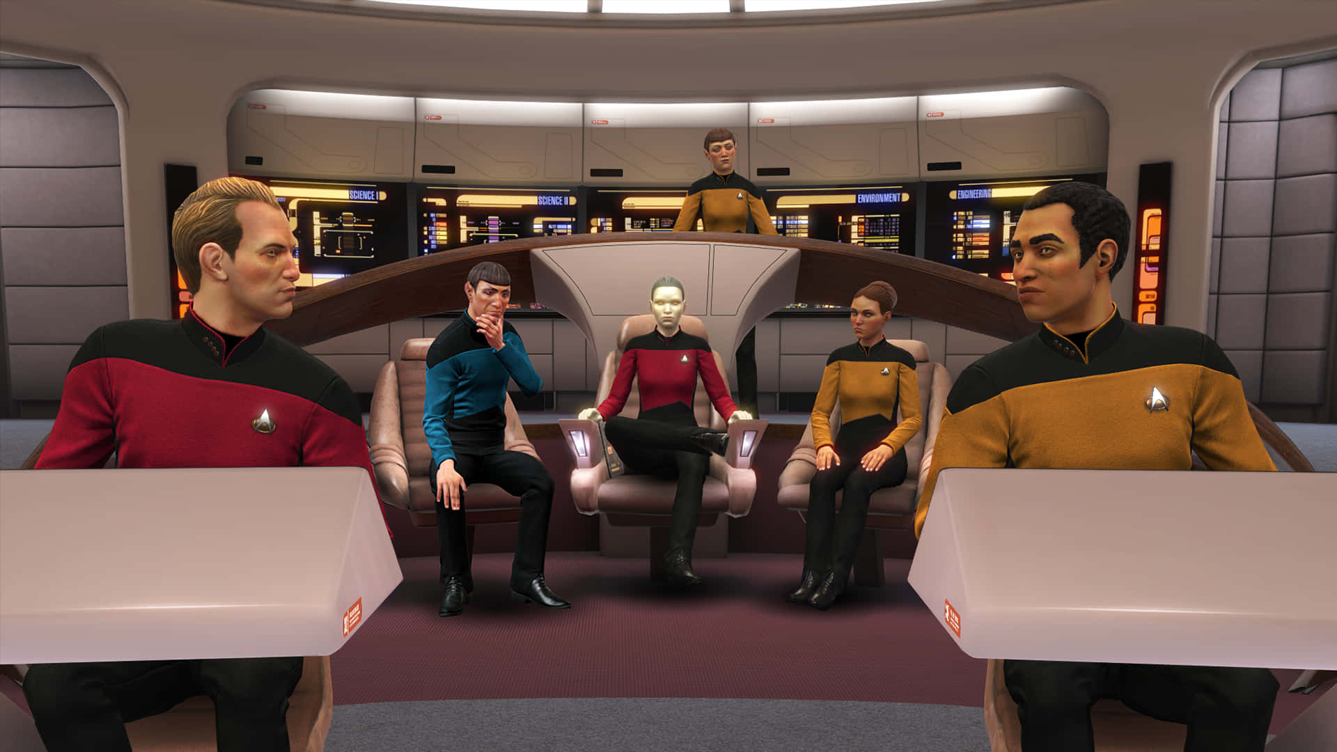 Star Trek Enterprise Bridge Crew The Next Generation Video Game Background