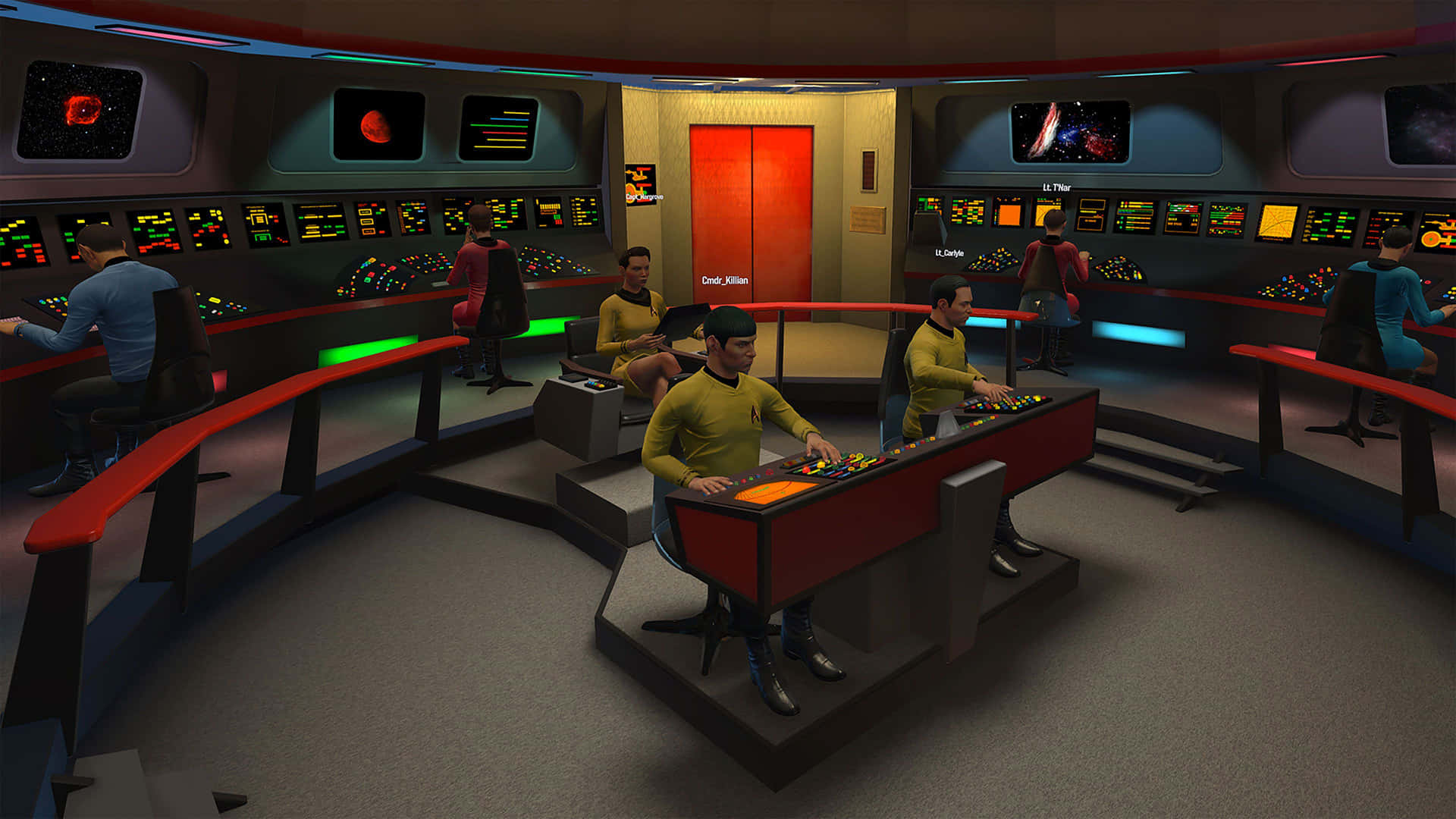 Star Trek Enterprise Bridge Crew Video Game Background