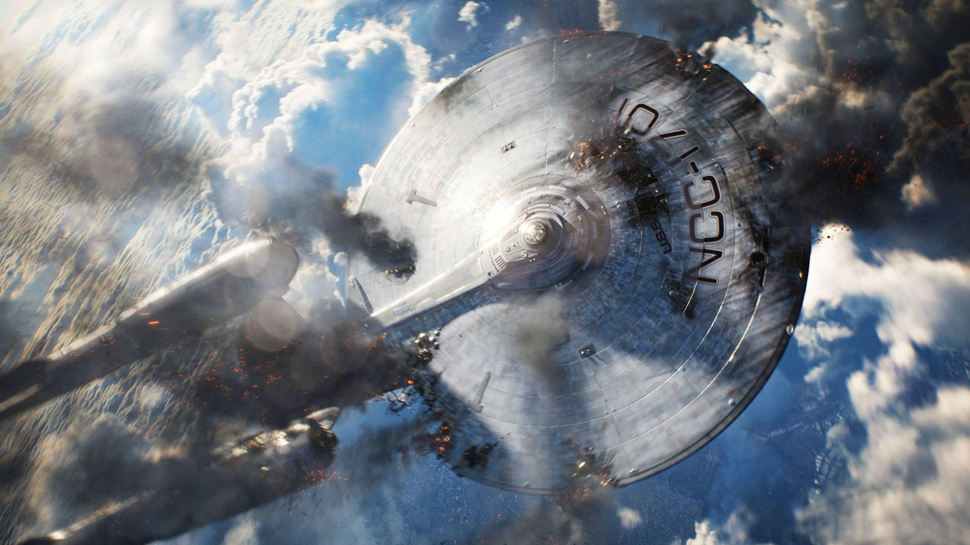 Star Trek Into Darkness Damaged Spaceship Background