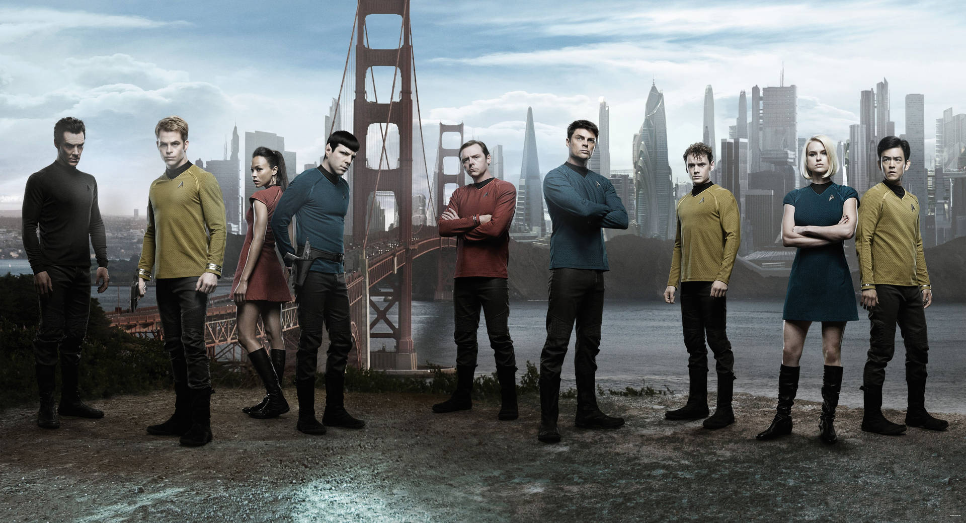 Star Trek Into Darkness Group Photograph Background