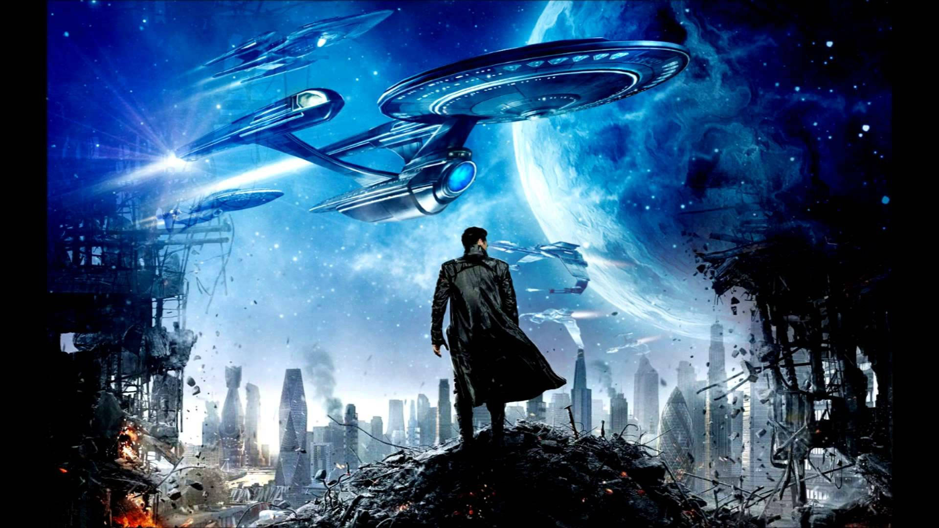 Star Trek Into Darkness Spaceship Poster Background