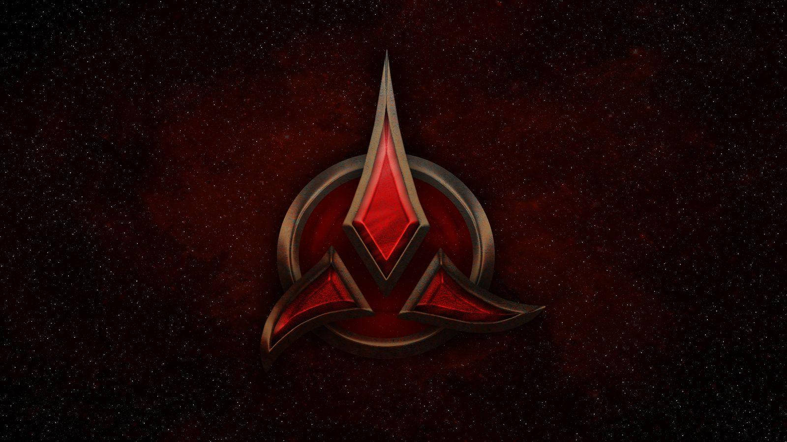 Star Trek Iphone Red Klingon Logo Background
