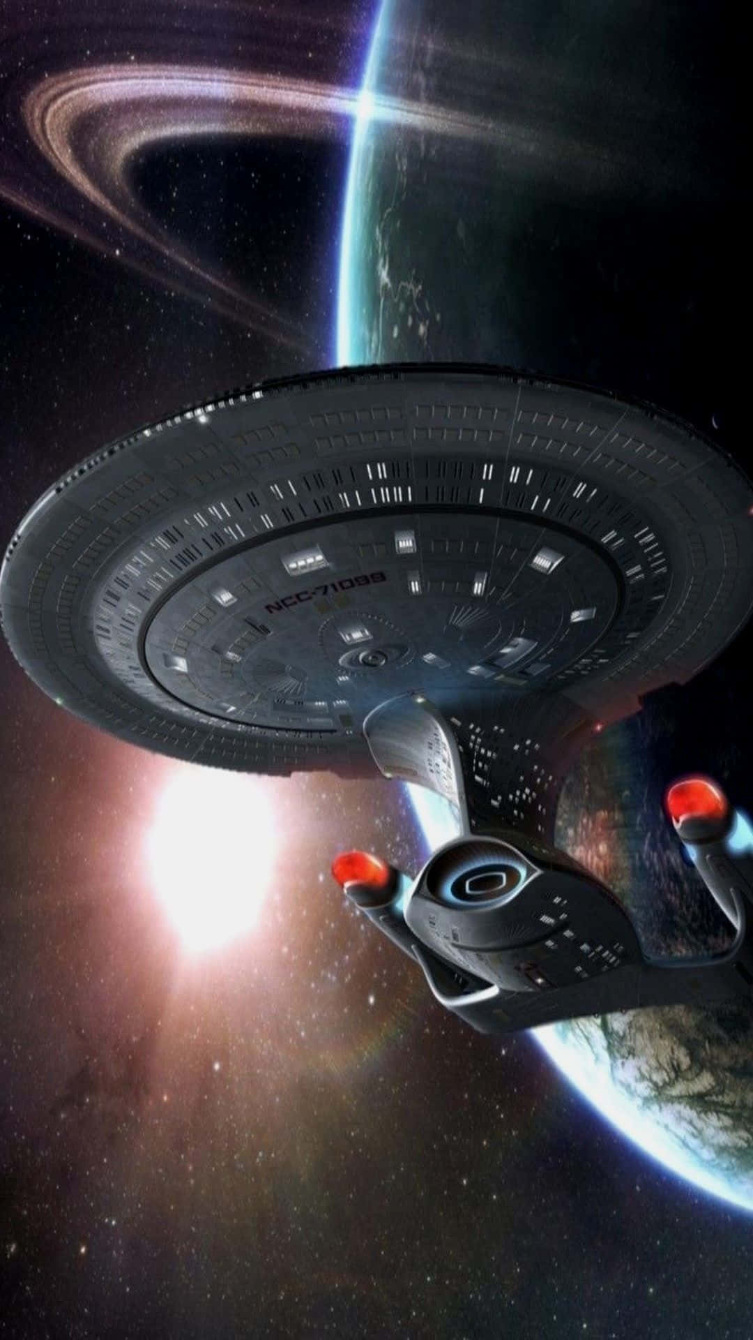 Star Trek Phone Ringed Planet Background