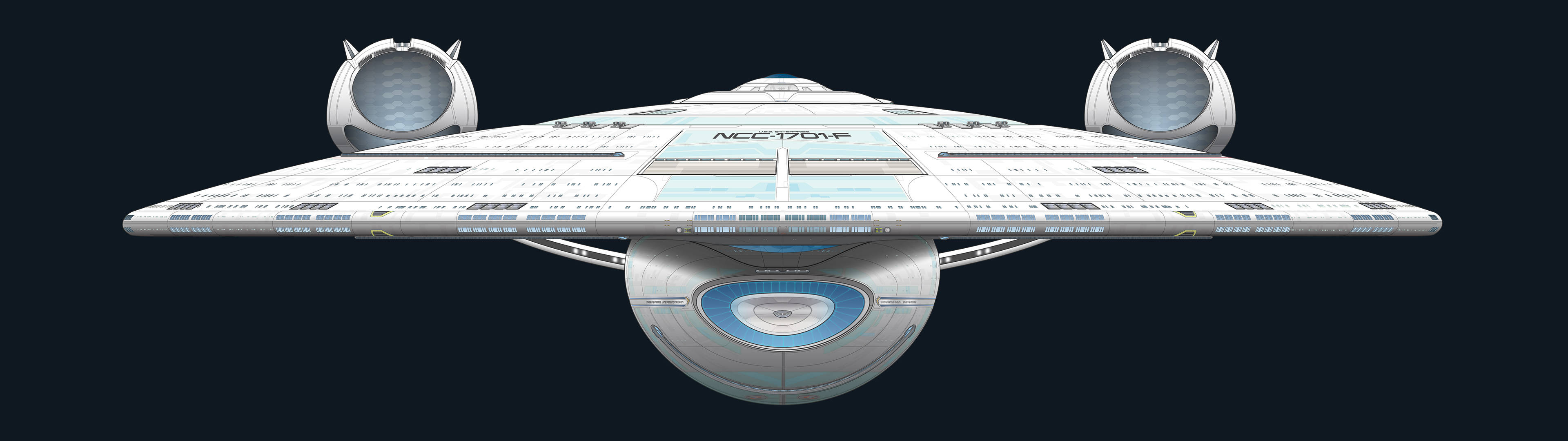 Star Trek Starship Uss Enterprise Ncc-1701-f Front View Background