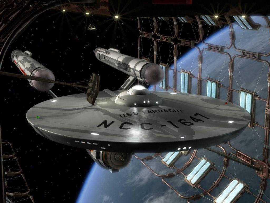 Star Trek Starship Uss Farragut In Hangar