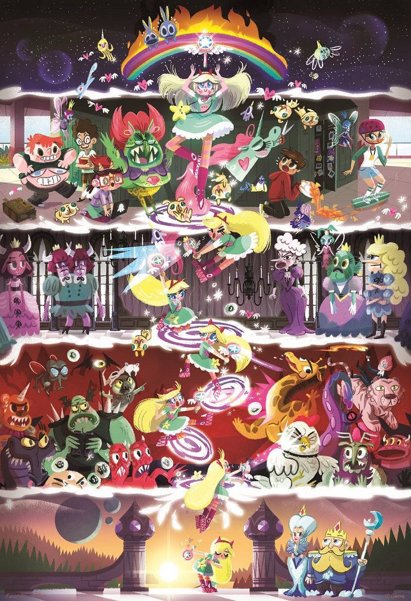 Star Vs The Forces Of Evil Artwork Collage Background