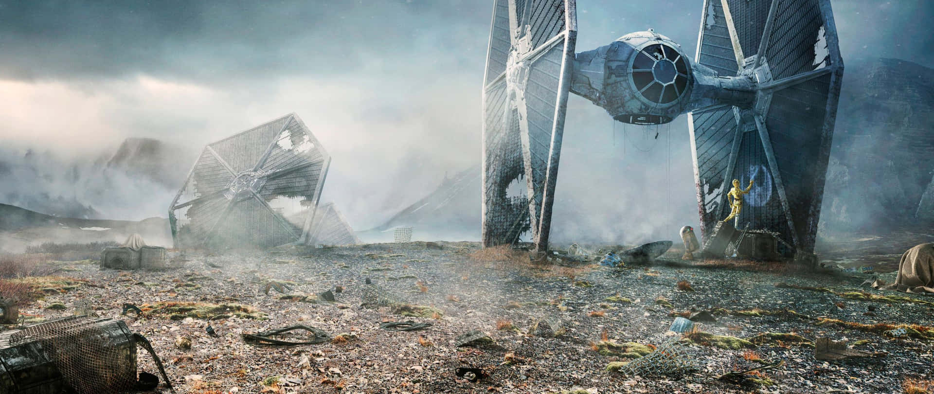Star Wars 2560 X 1080 Tie Fighter Jet Background