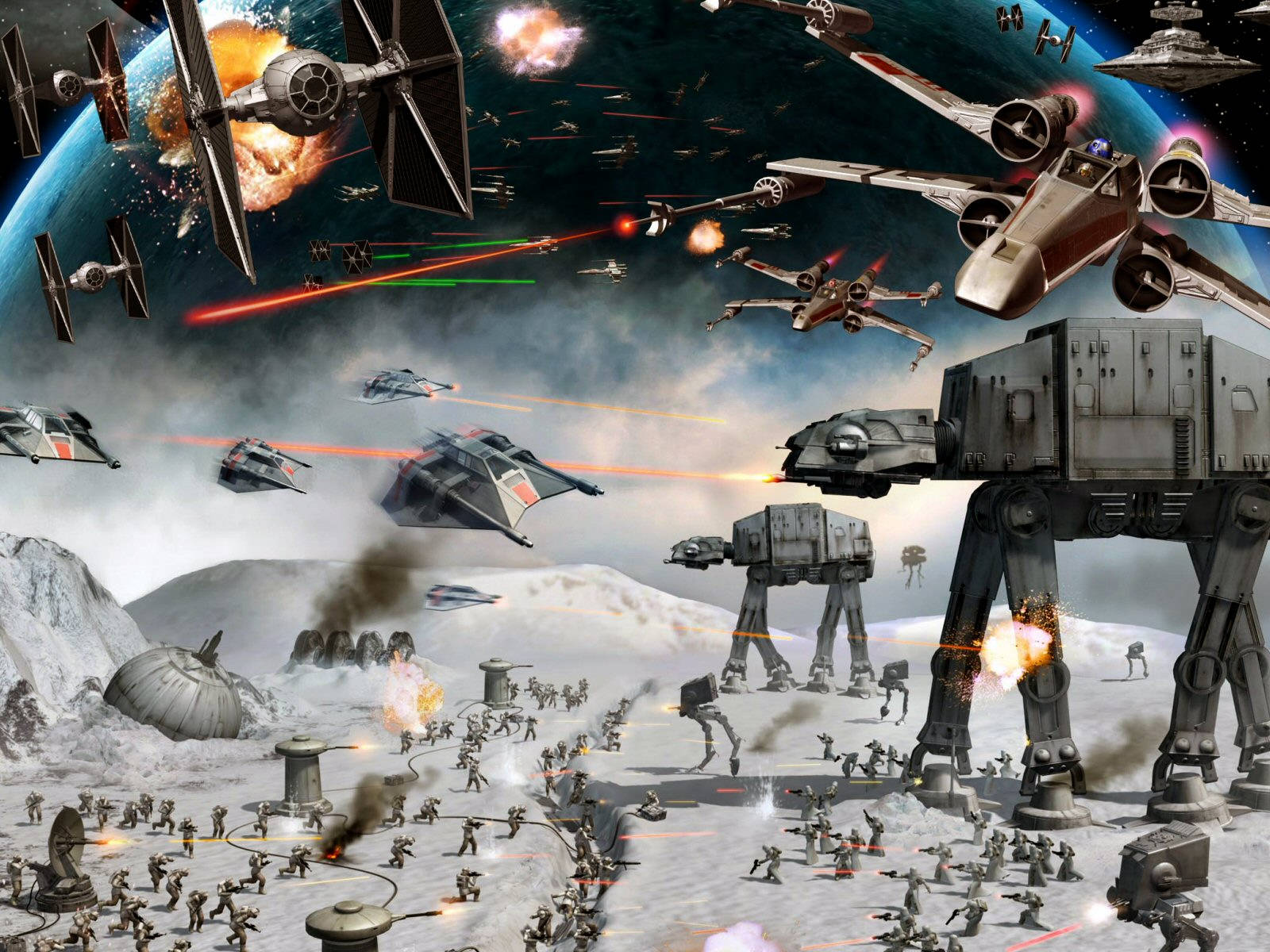 Star Wars Battle Landscape Background