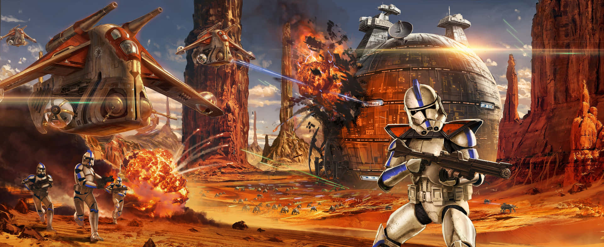 Star Wars Clone Troopers Desert Battle