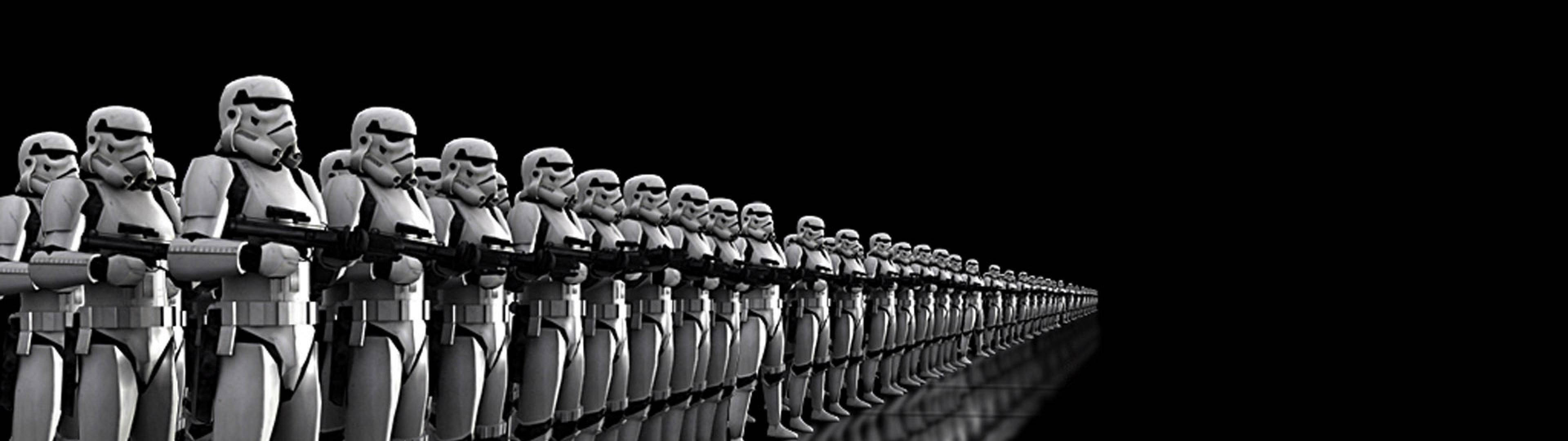 Star Wars Dual Screen Stormtroopers Background