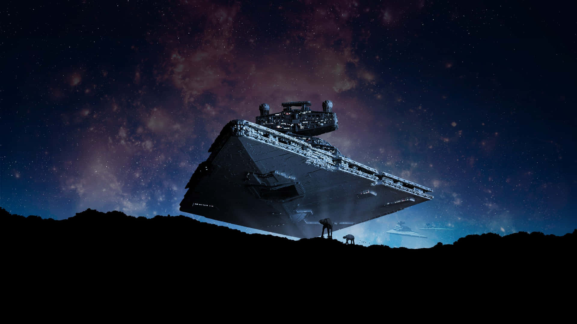 Star Wars Imperial Star Destroyer Night Sky