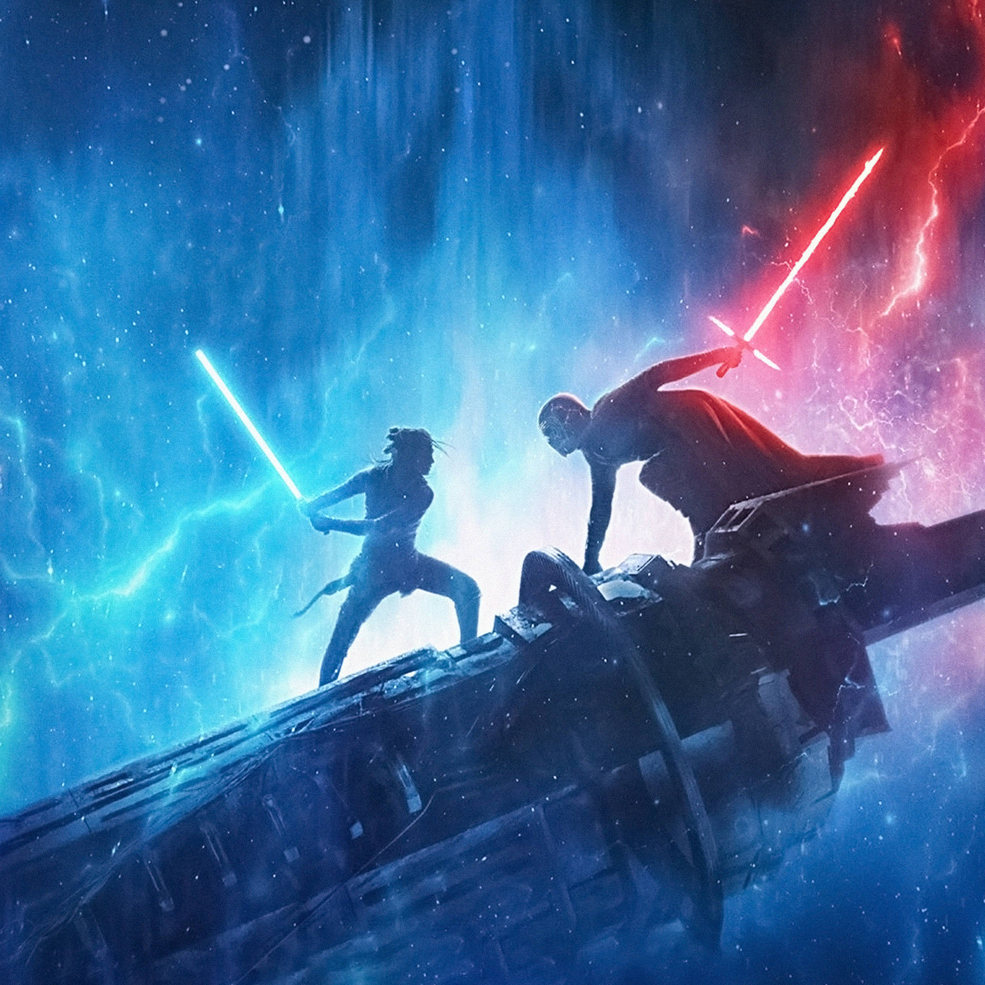 Star Wars Ipad Rey And Kylo Ren Background