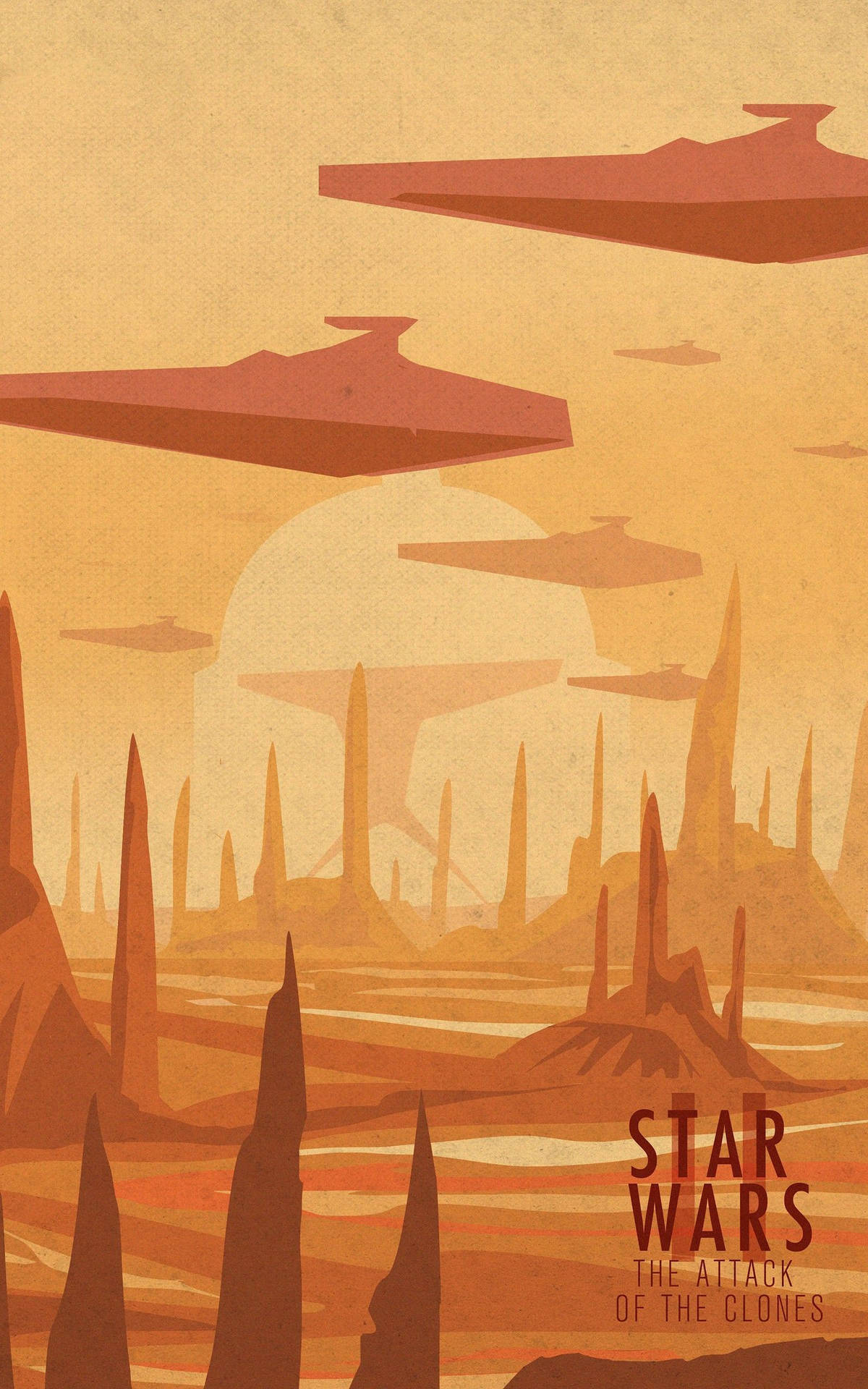 Star Wars Iphone 6 Plus Orange Poster Background