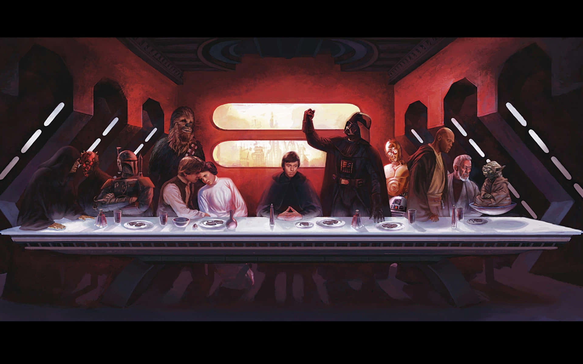 Star Wars Last Supper Parody Art Background