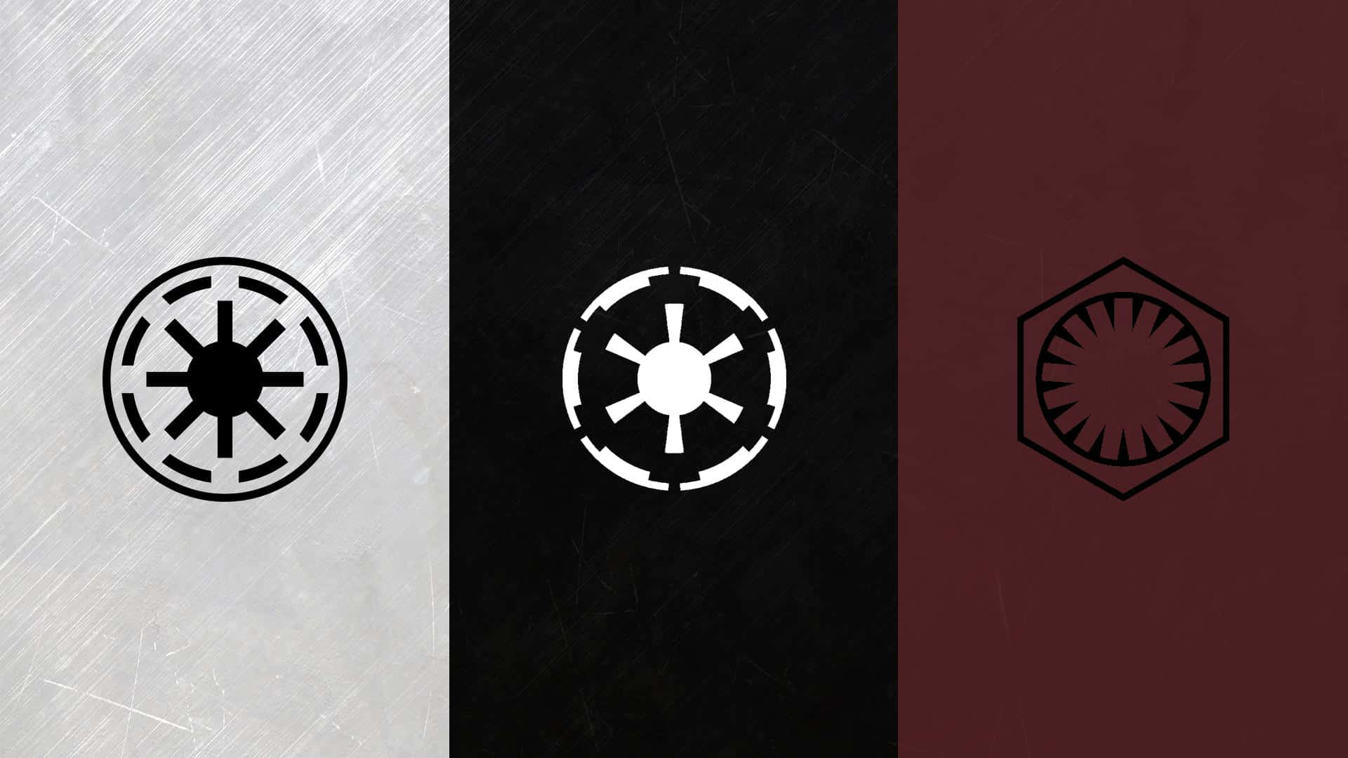 Star Wars Logos In Different Colors Background