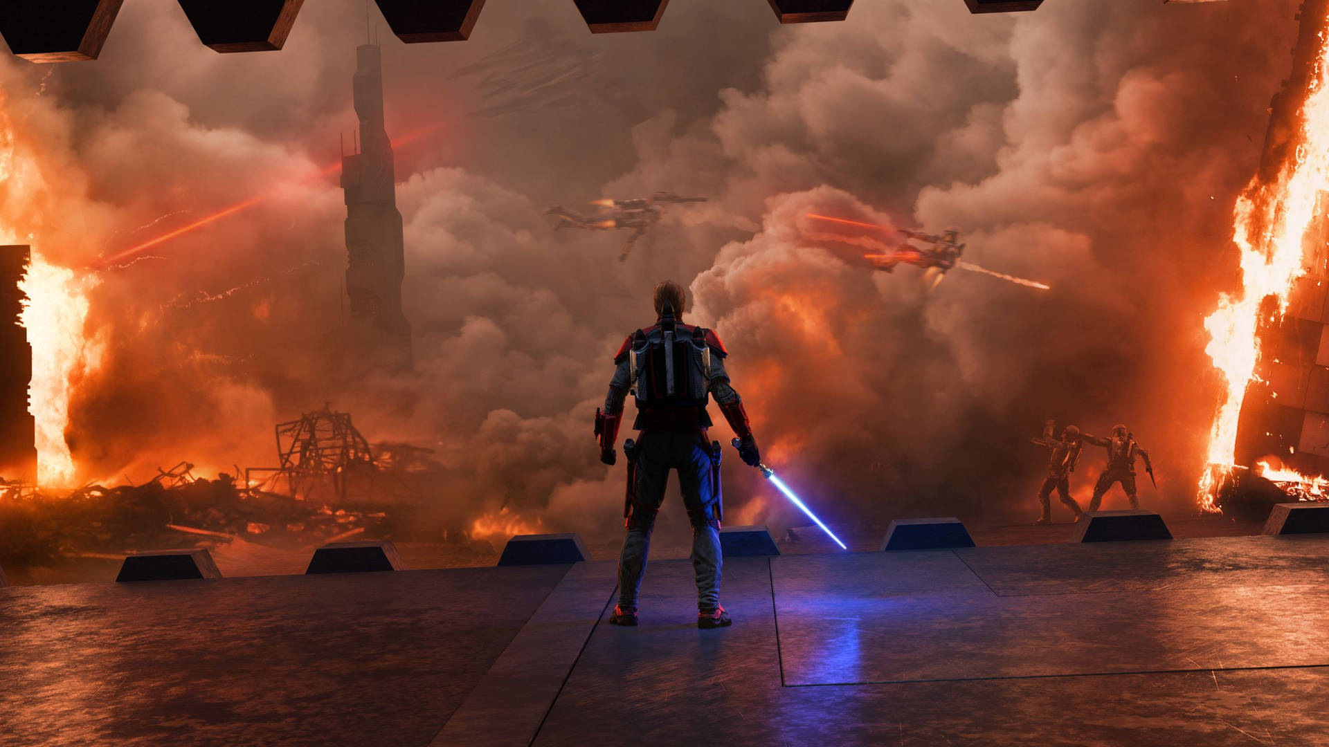 Star Wars Mandalorian Fight Scene Background
