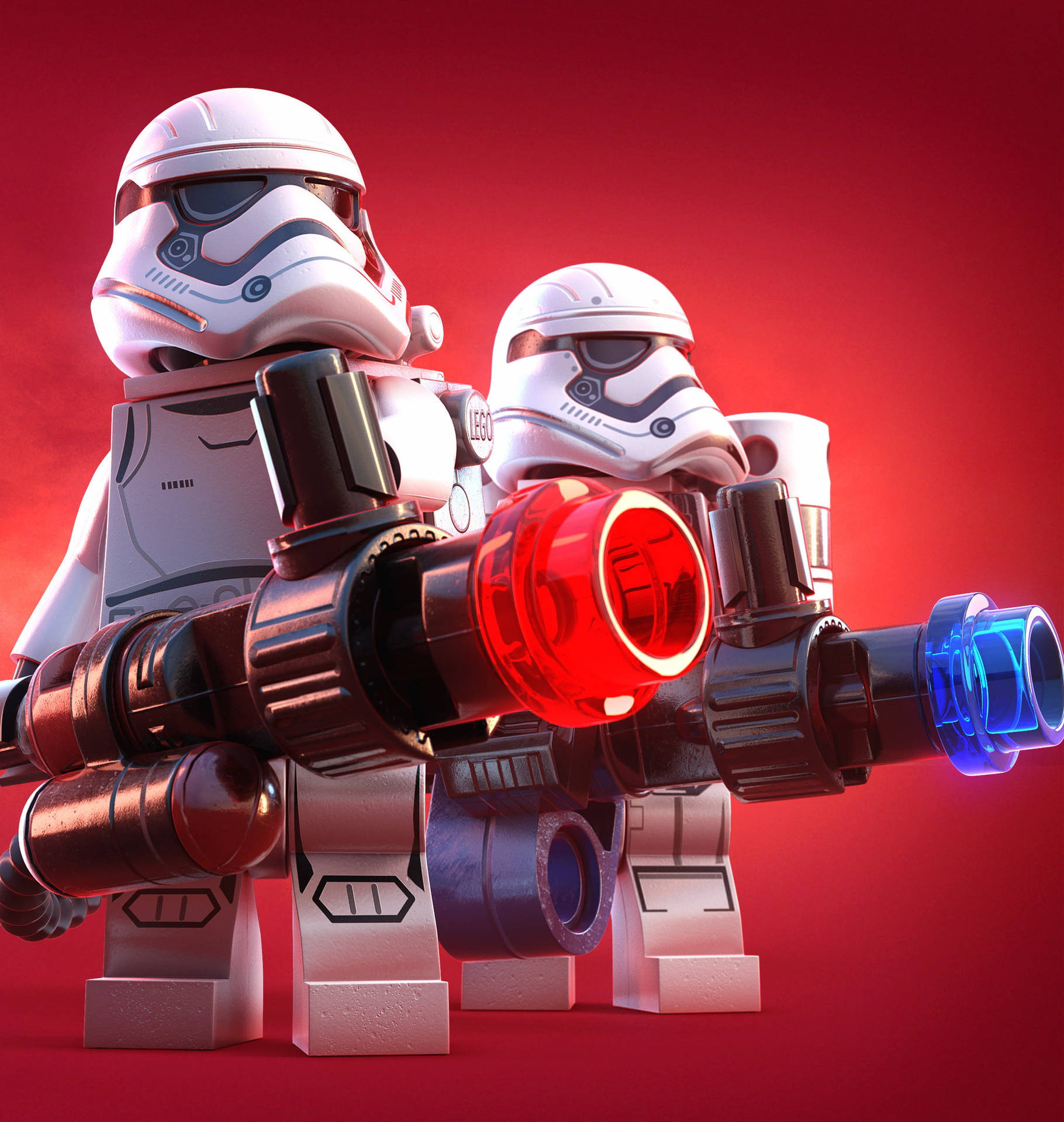 Star Wars Red Lego Stormtroopers Background