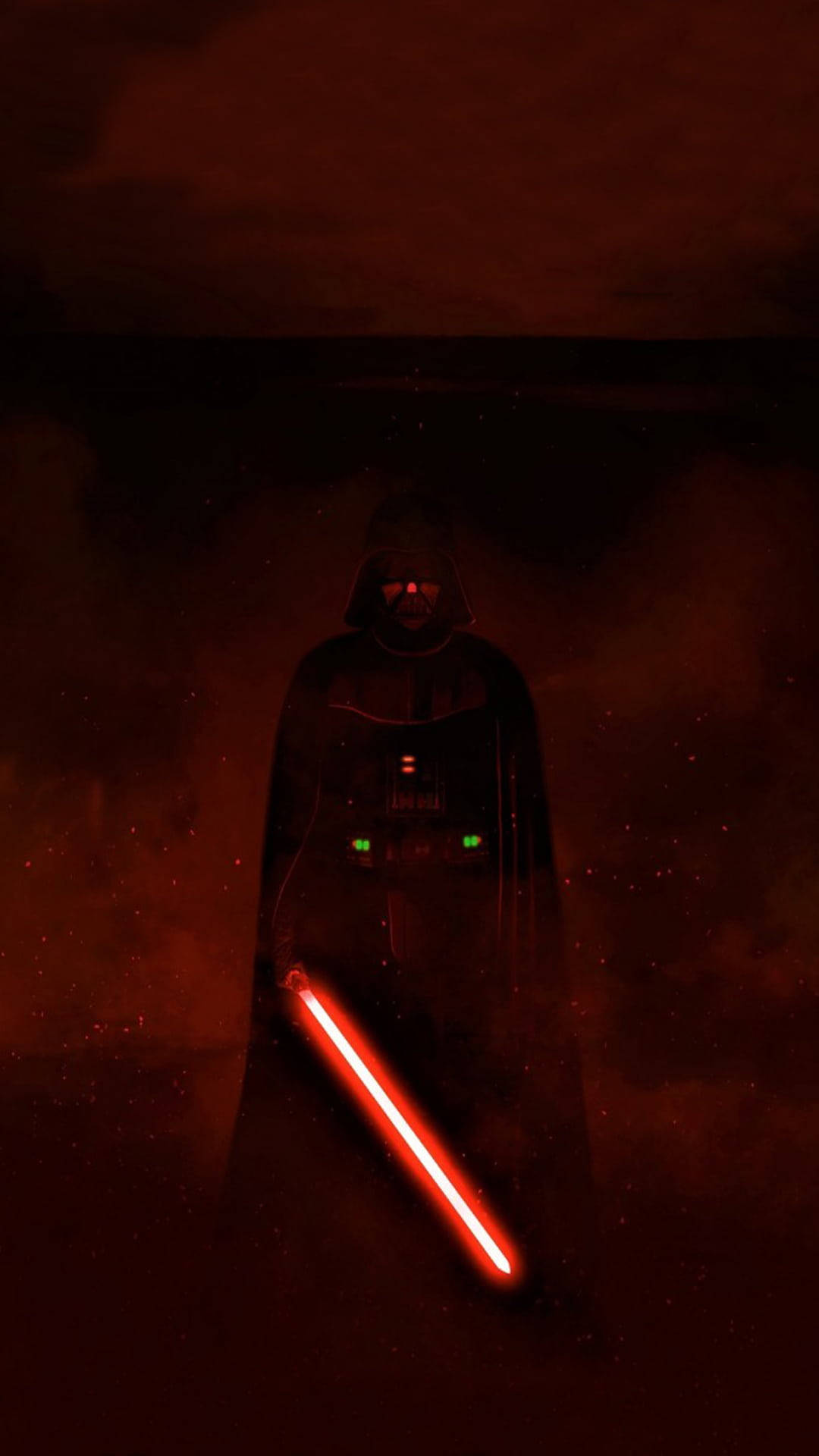 Star Wars Red Lightsaber Vader Portrait Background