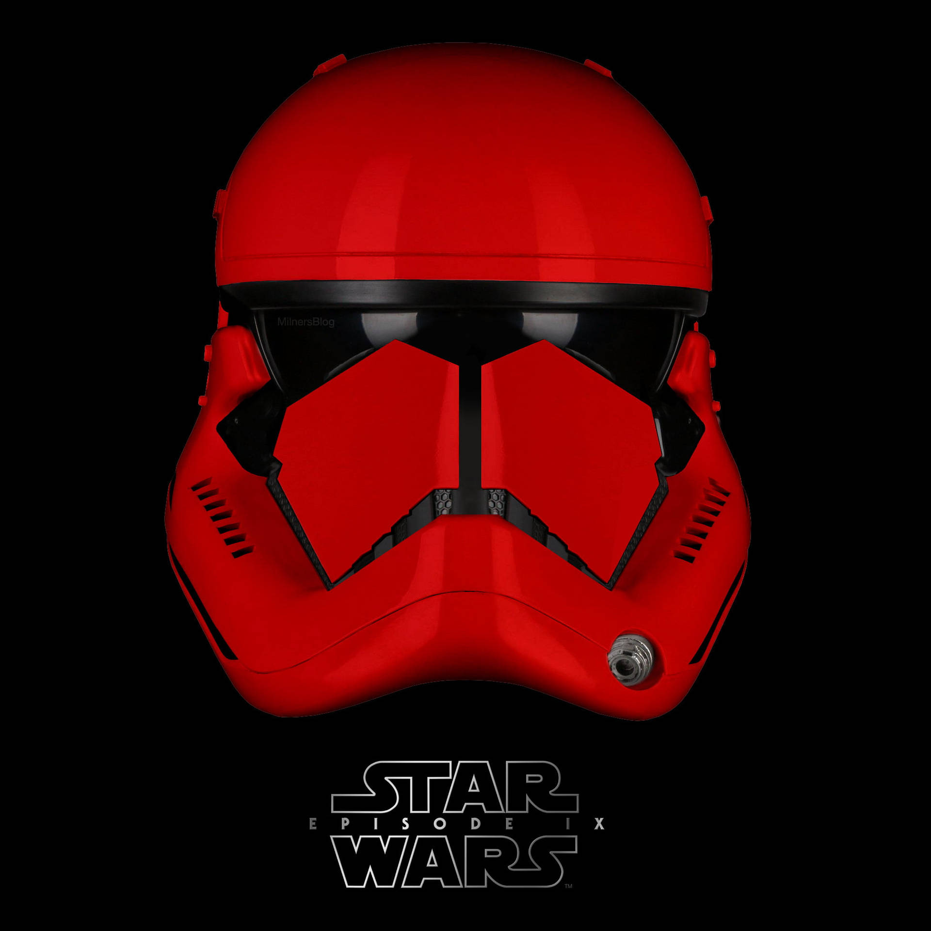 Star Wars Red Stormtrooper 3d Helmet Background